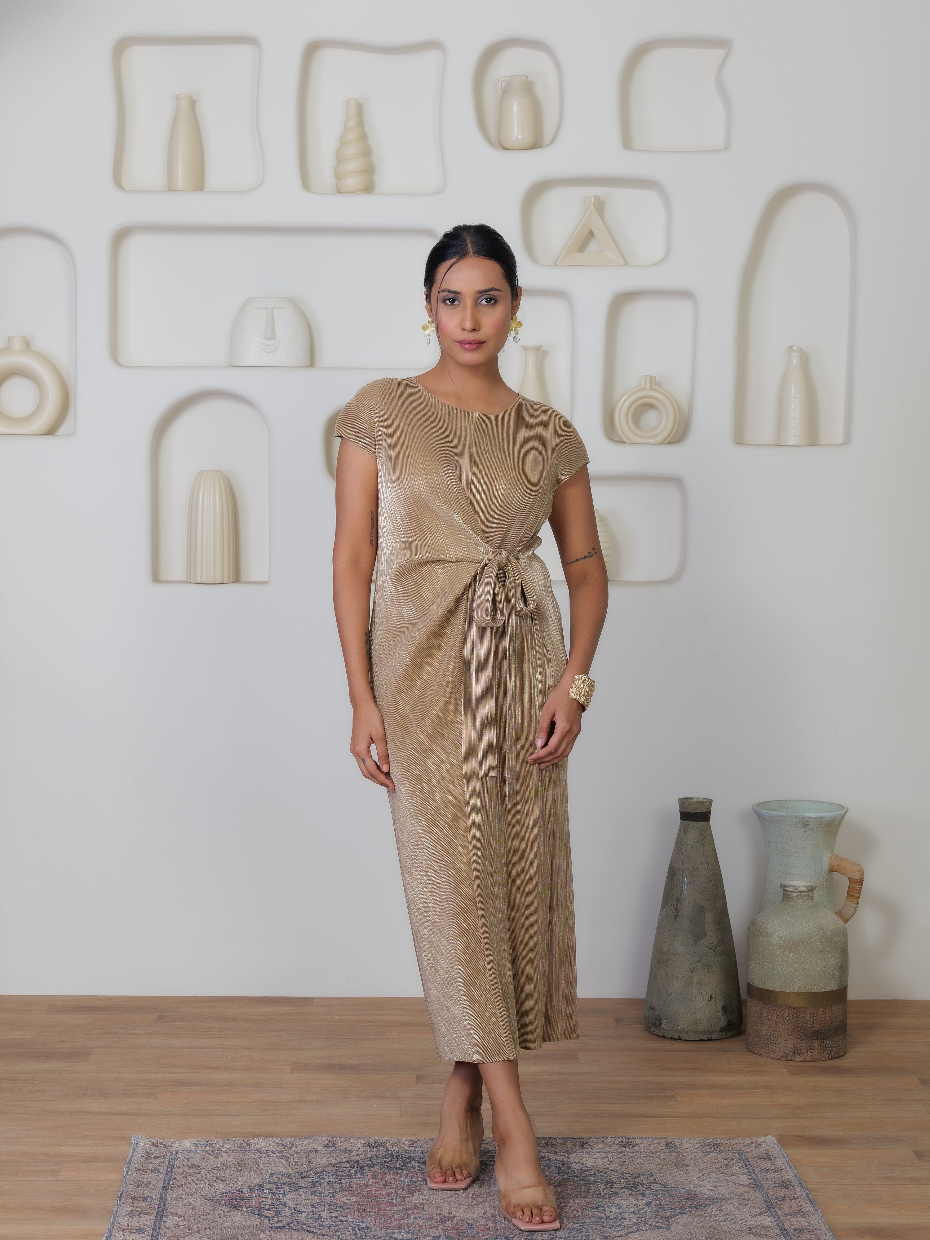 Enigma Metallic Dress