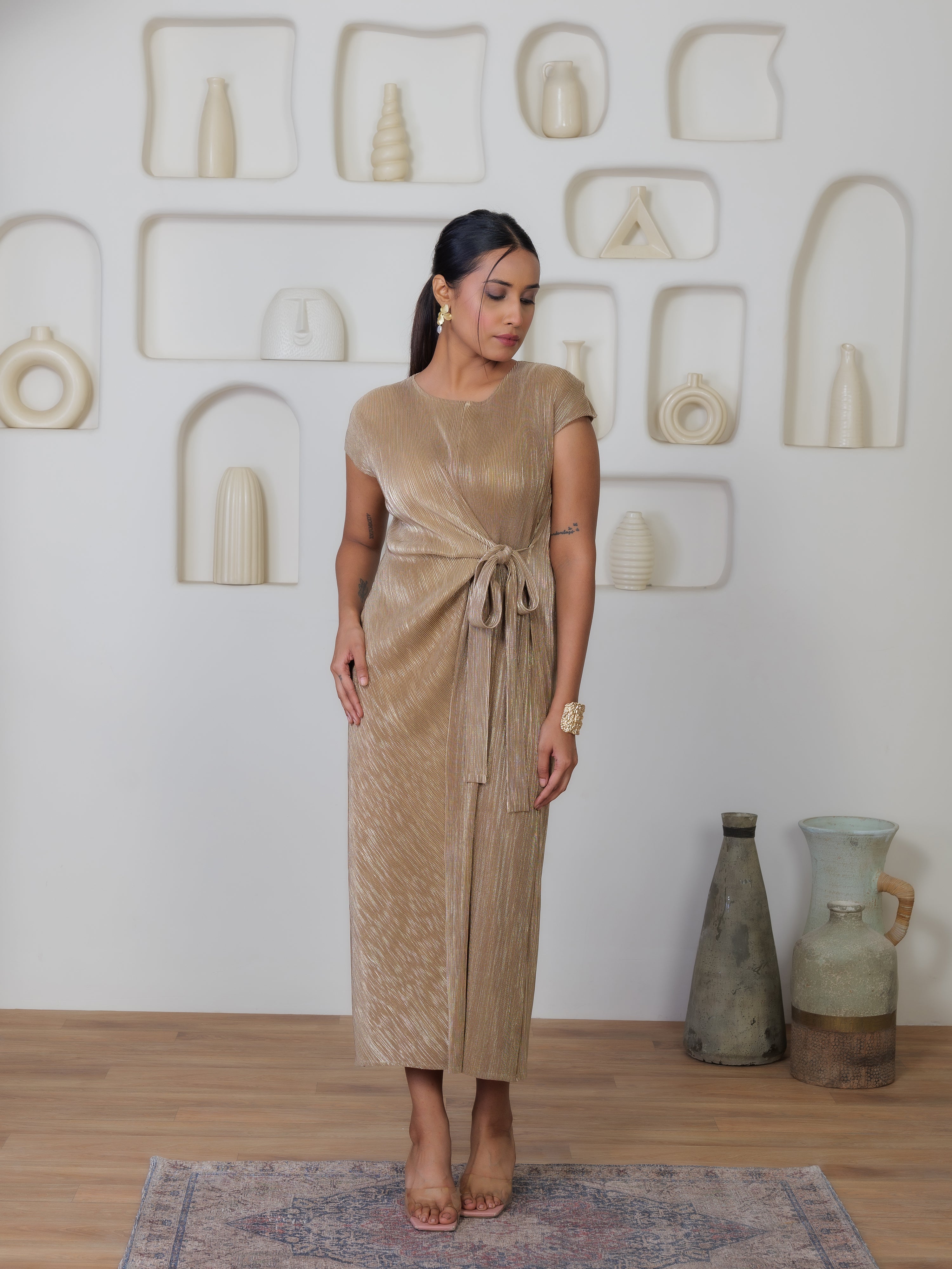 Enigma Metallic Dress