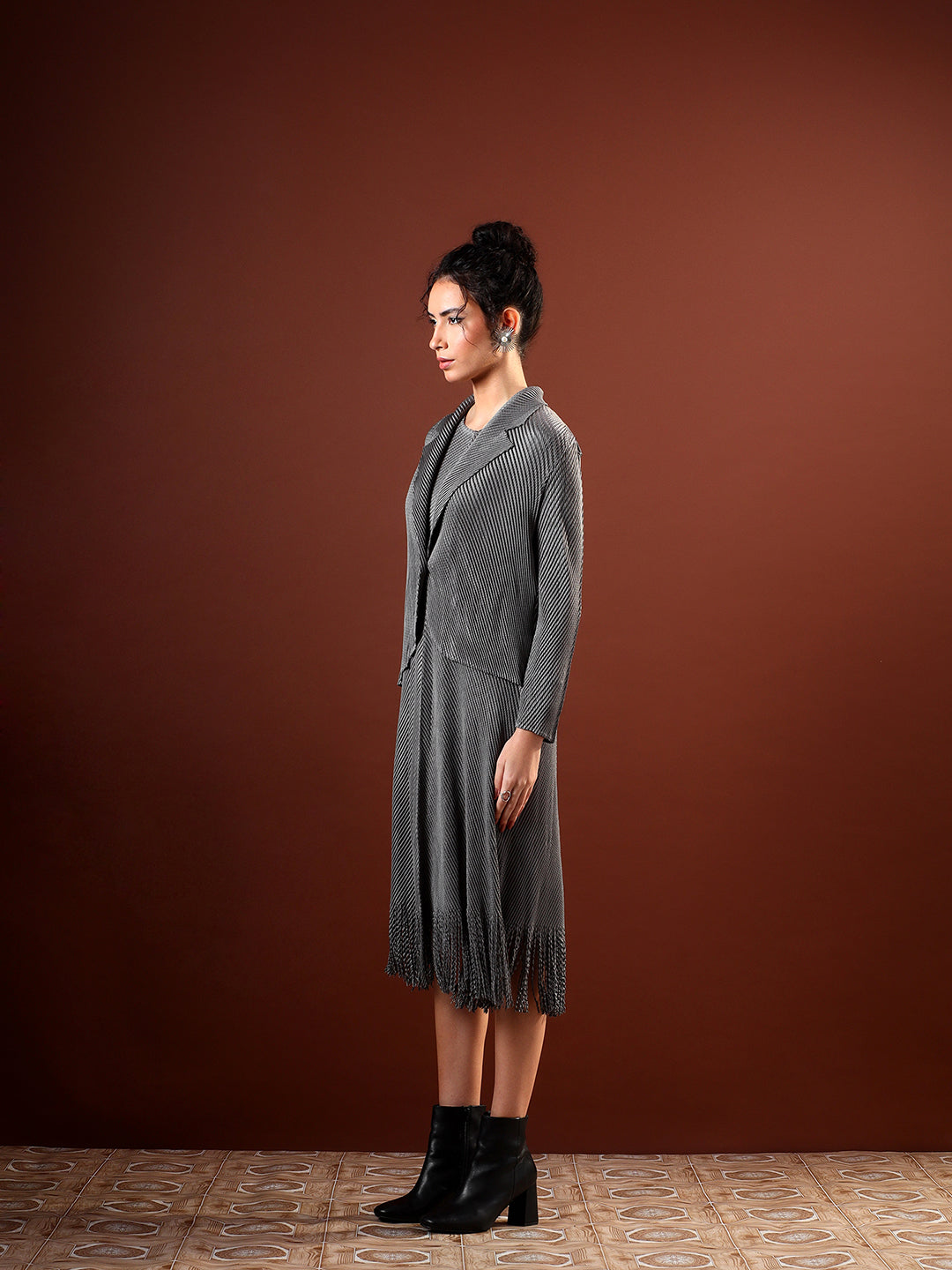 Veridian Dress with Coat