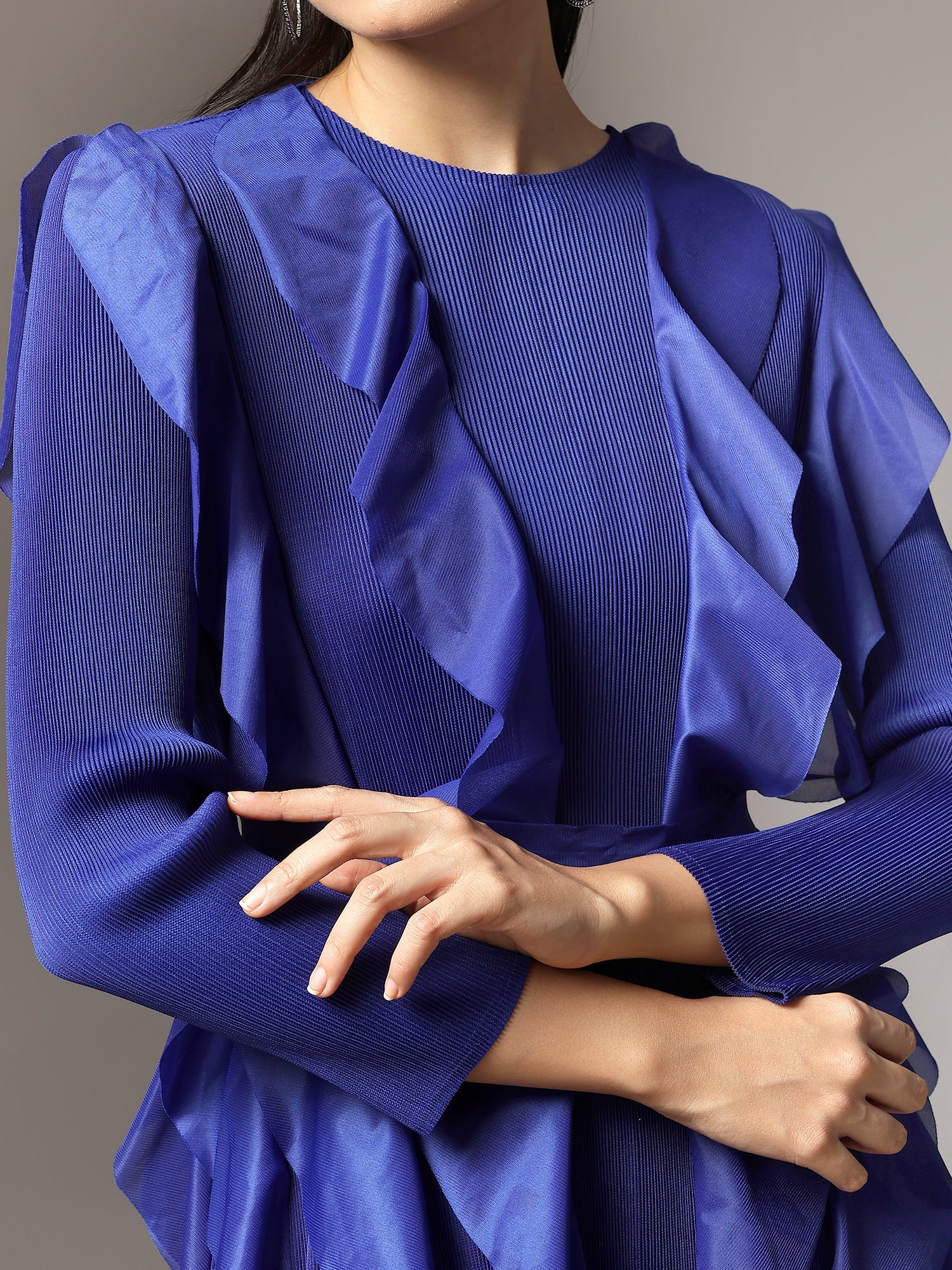 Cascade Ruffle Dress