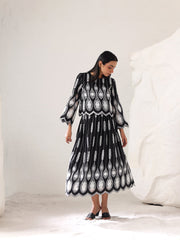 Vyra Cutwork Skirt set