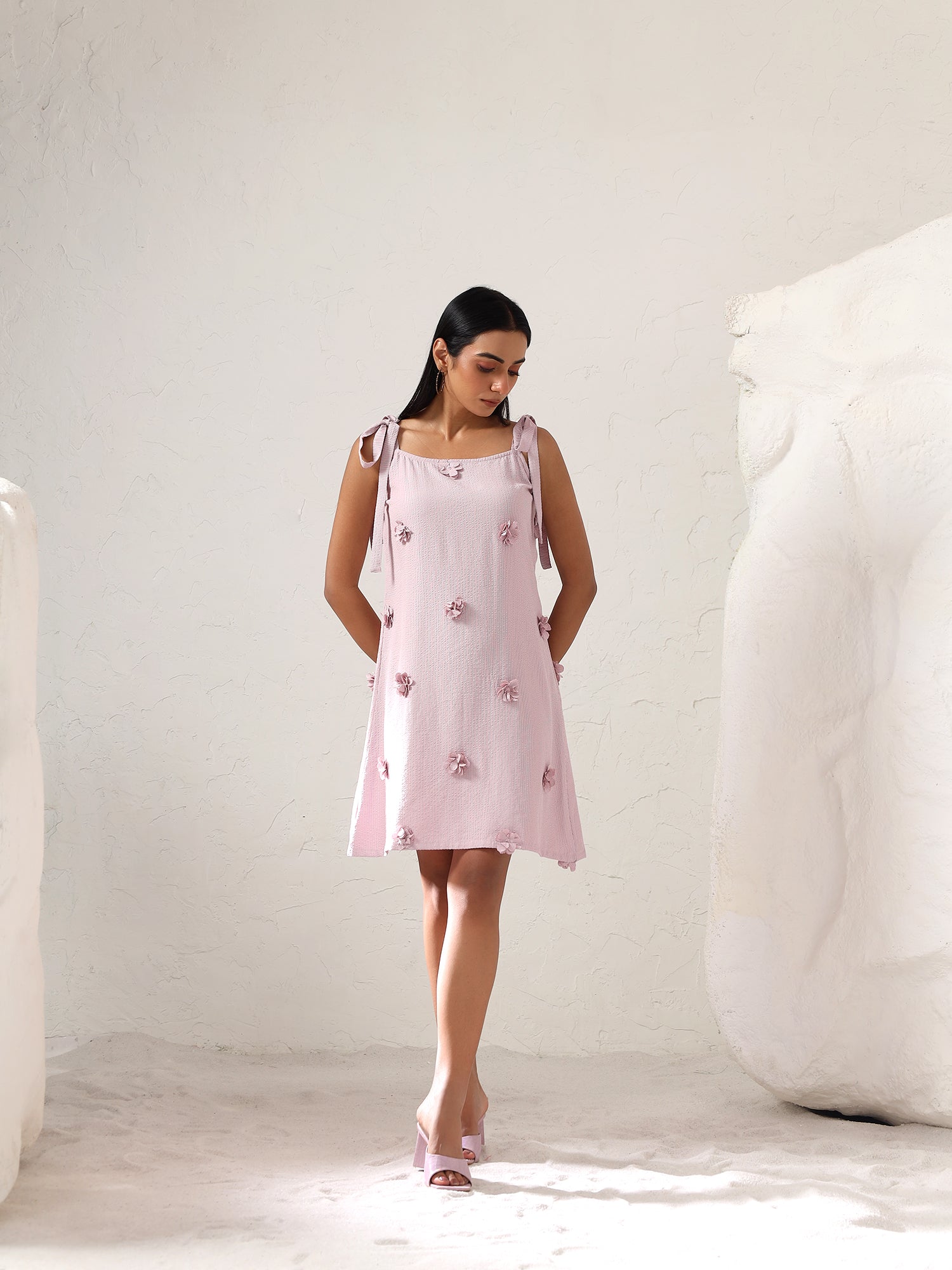 Ivella Flower Tie Dress