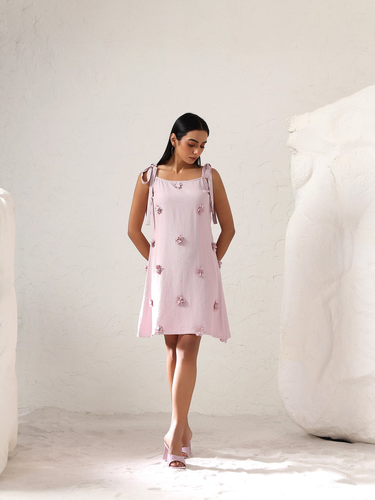 Ivella Flower Tie Dress