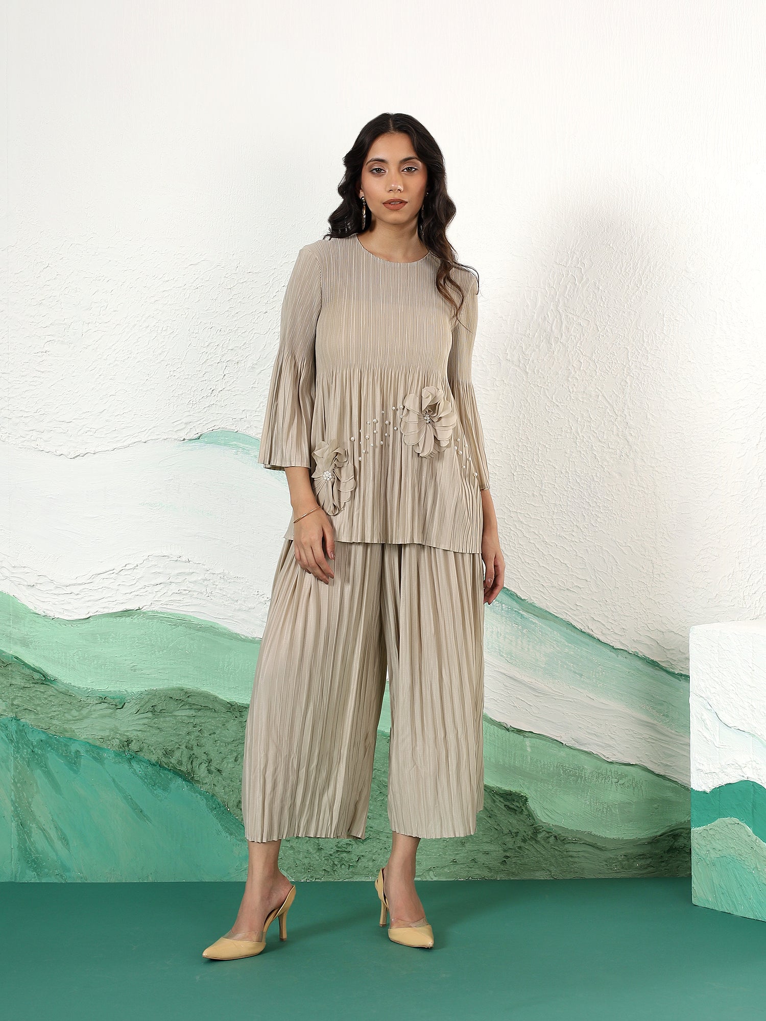 Petal Pleats Co-ord Set