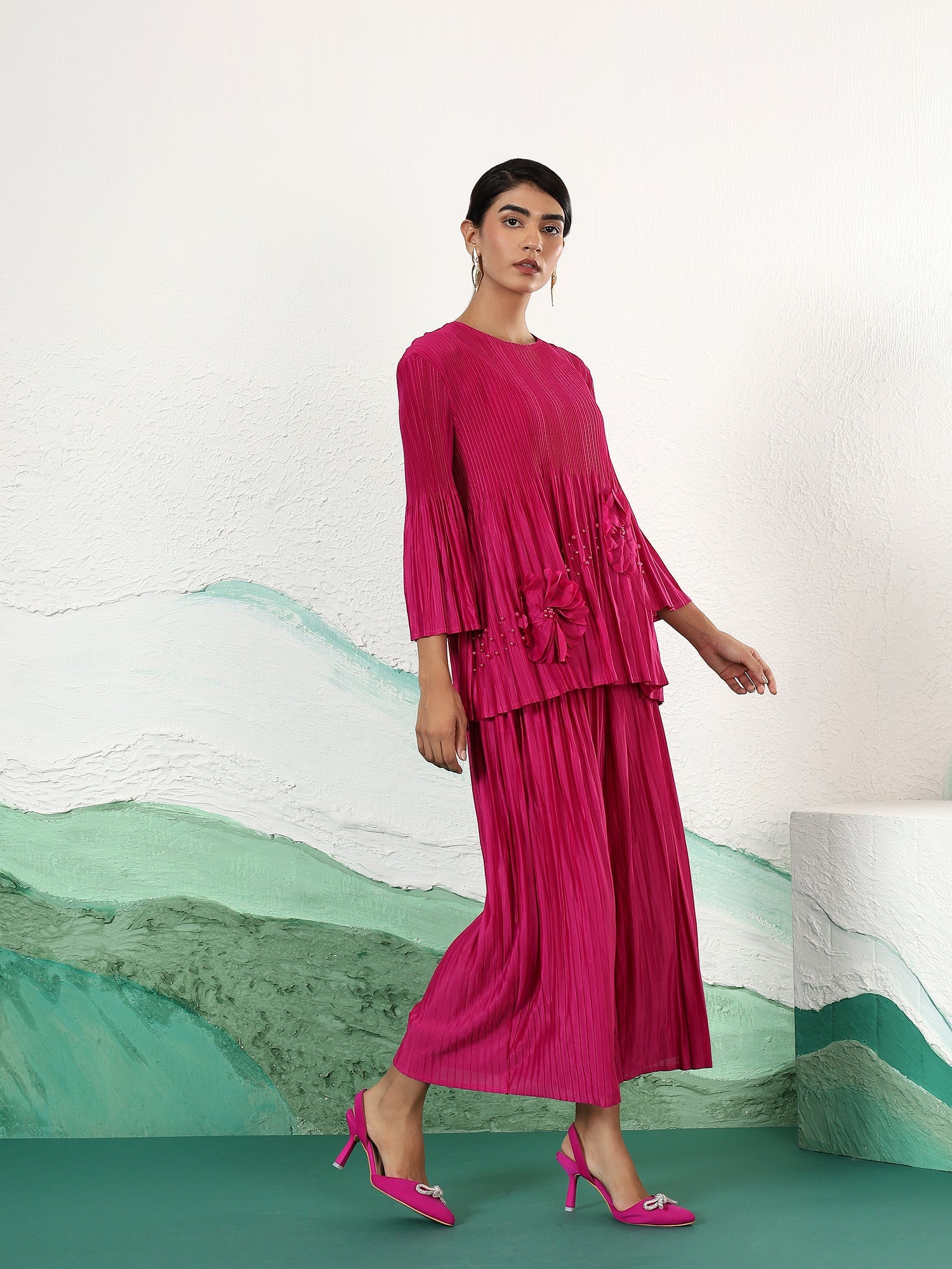 Petal Pleats Co-ord Set