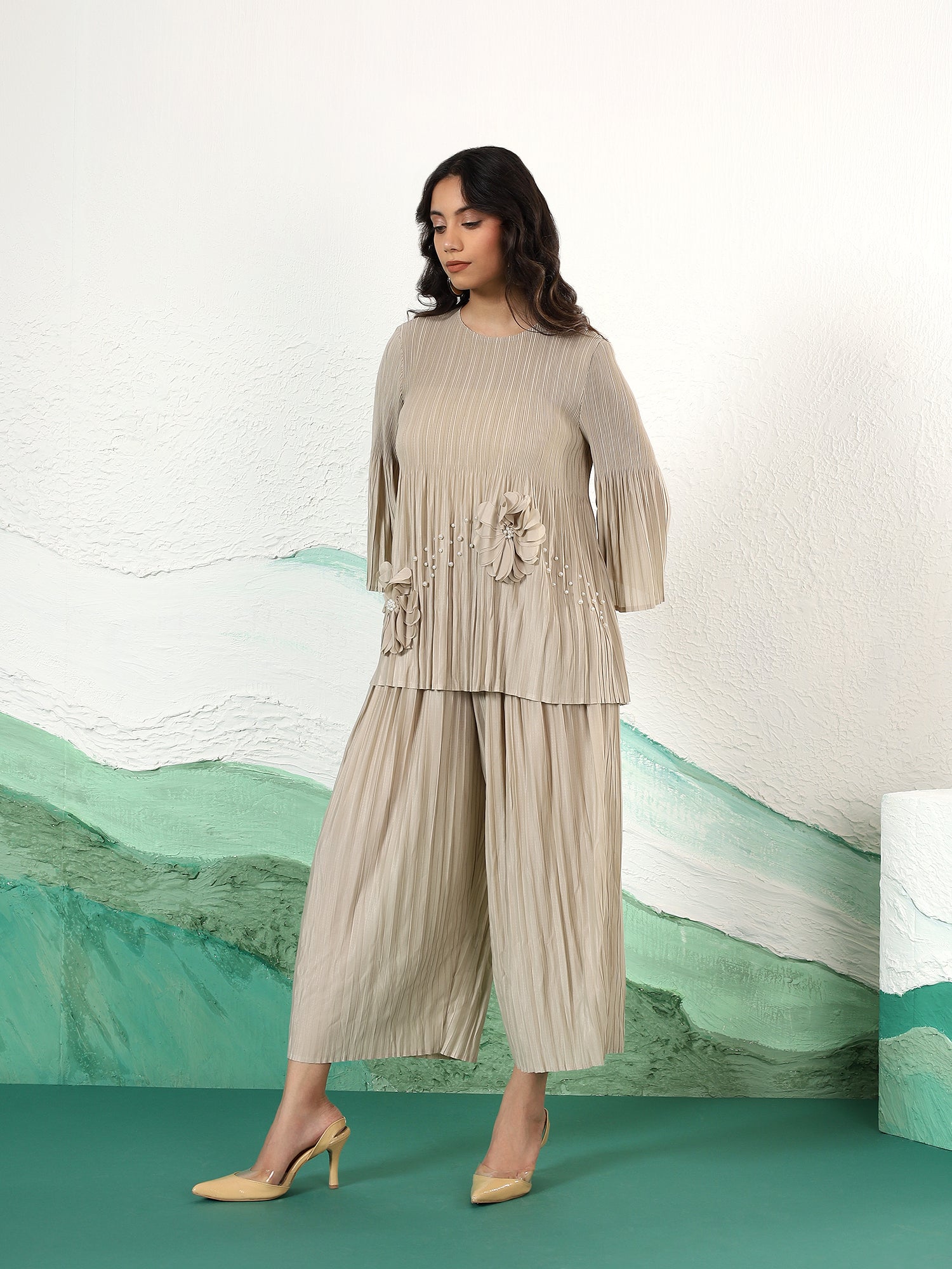 Petal Pleats Co-ord Set