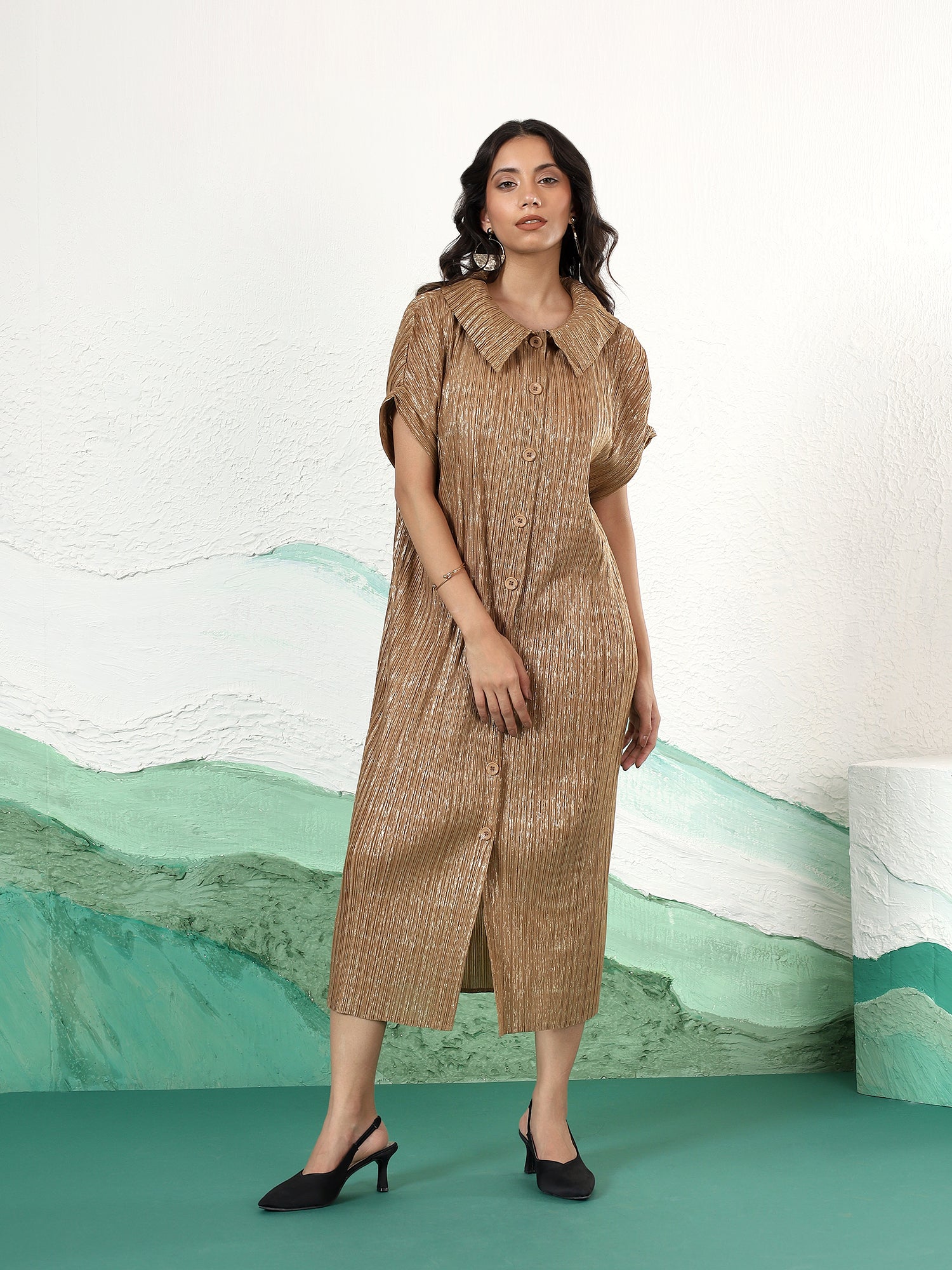 Luxeline Metallic Dress