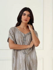 Celeste Metallic Kaftan Dress