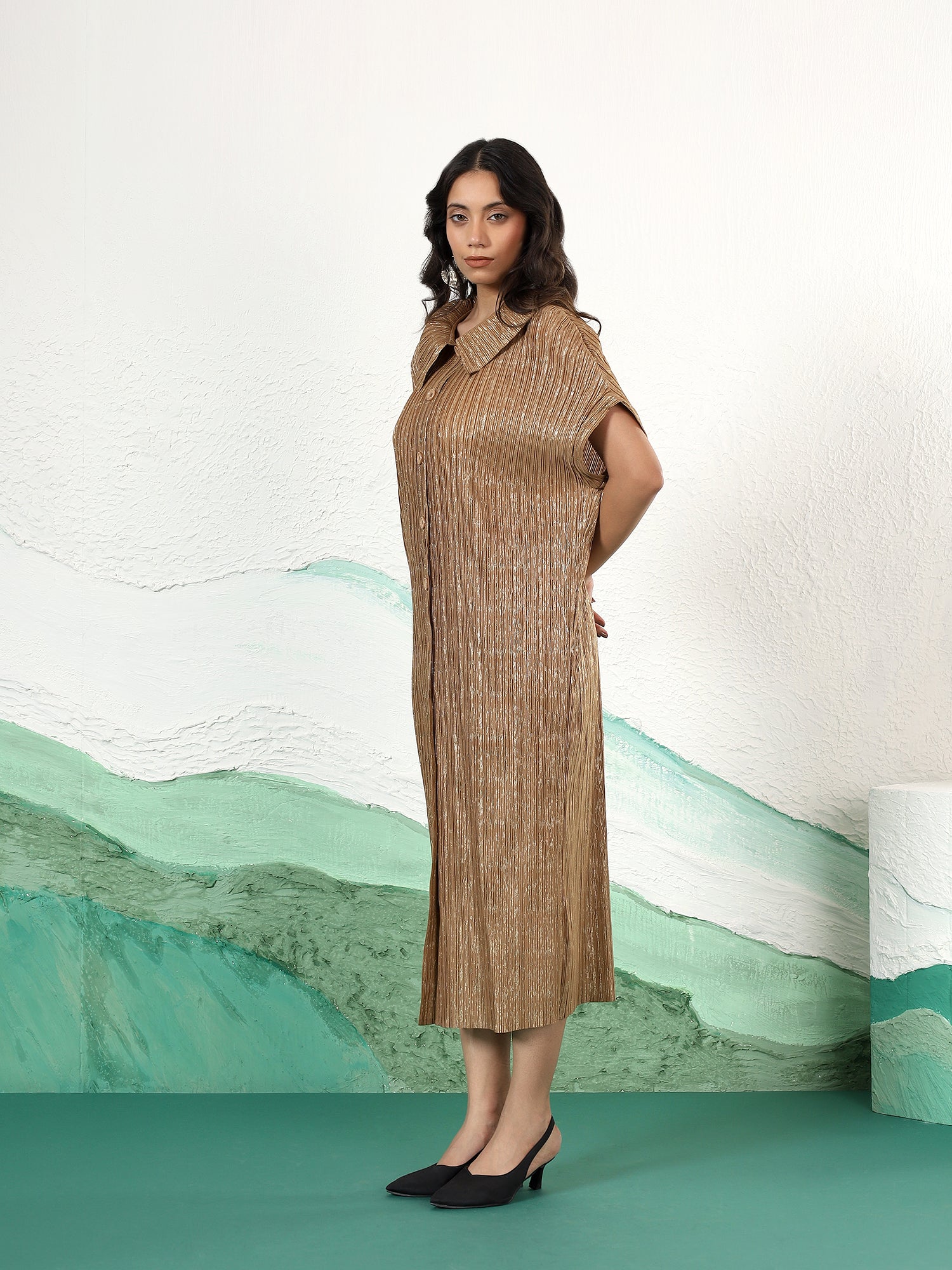 Luxeline Metallic Dress