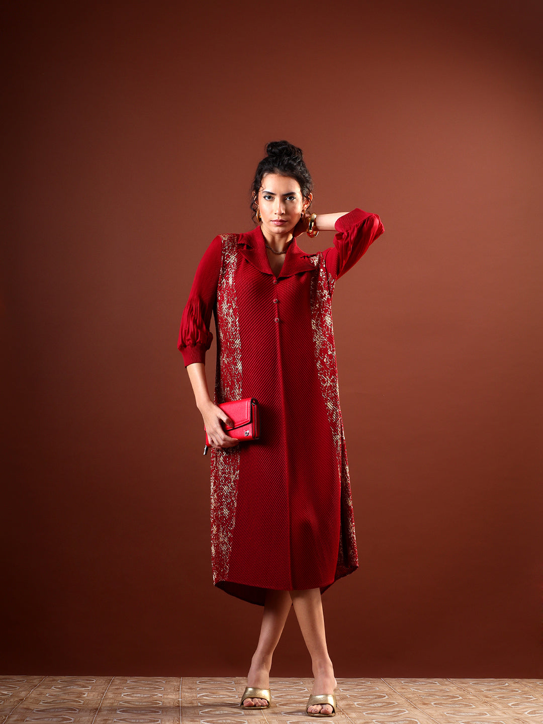 Sephia Pleated Dress