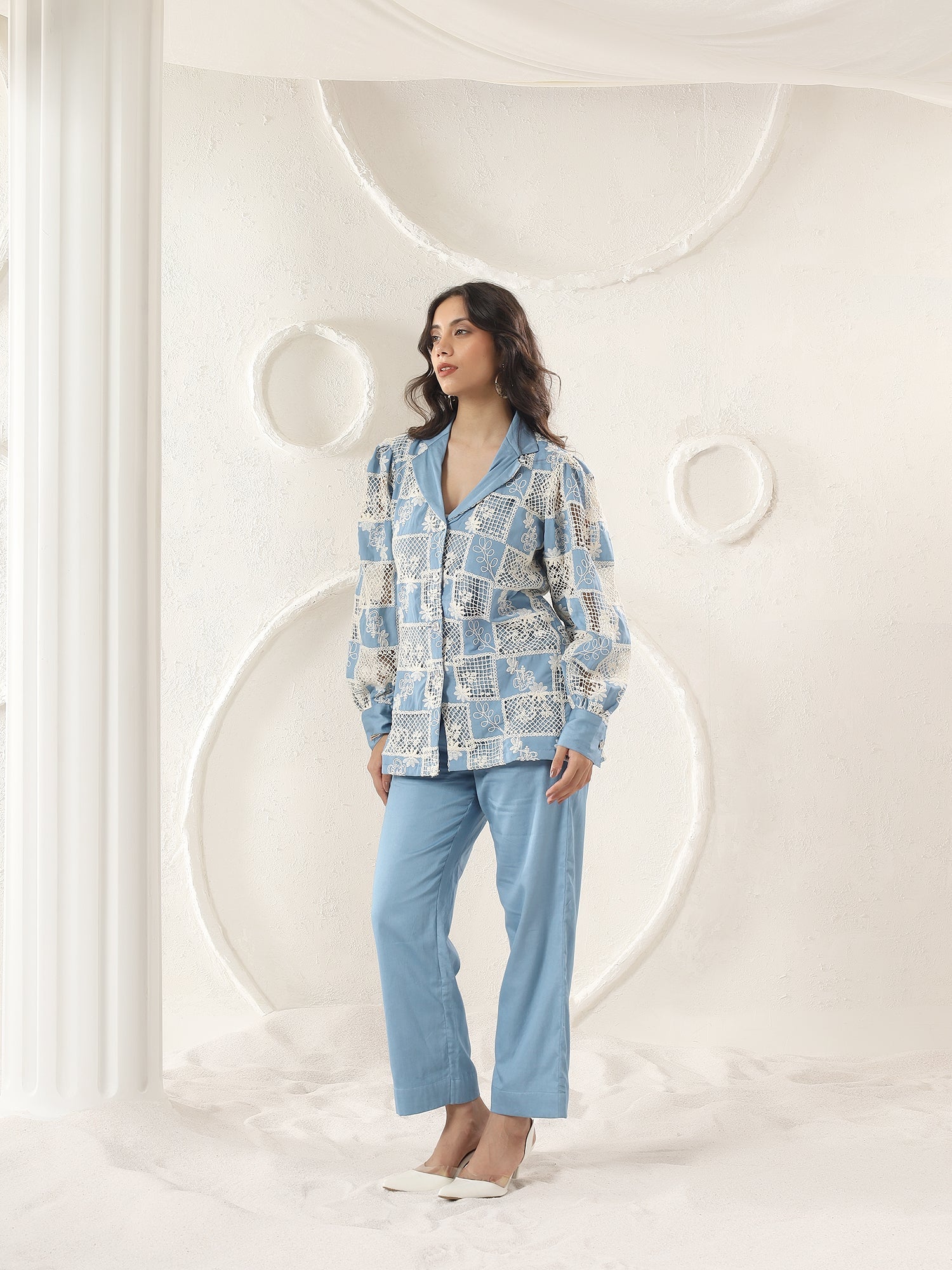 Celestia Cutwork Jacket Coord Set