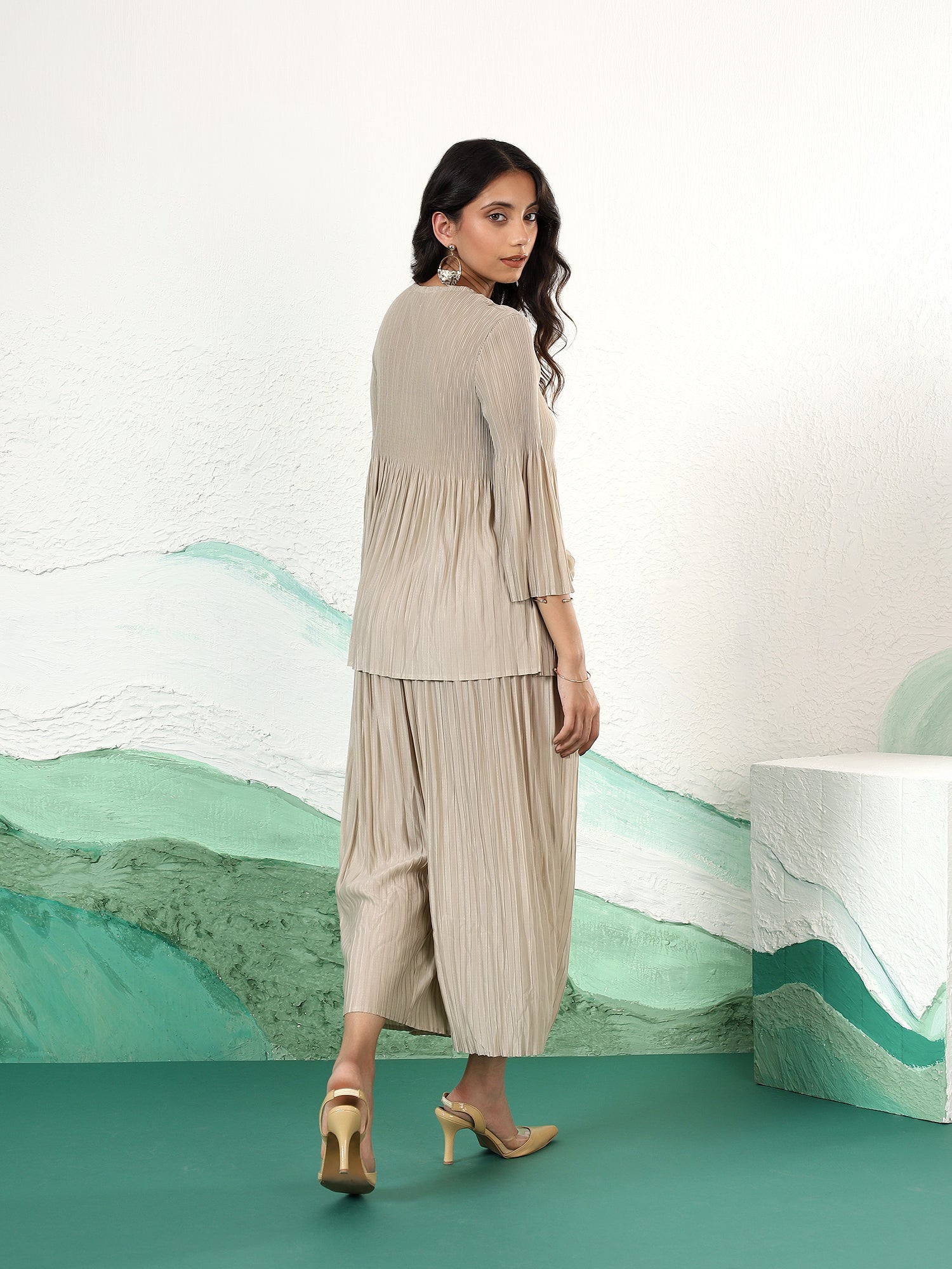 Petal Pleats Co-ord Set