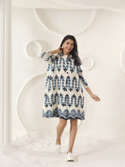 Wave Crest Shirt Dress