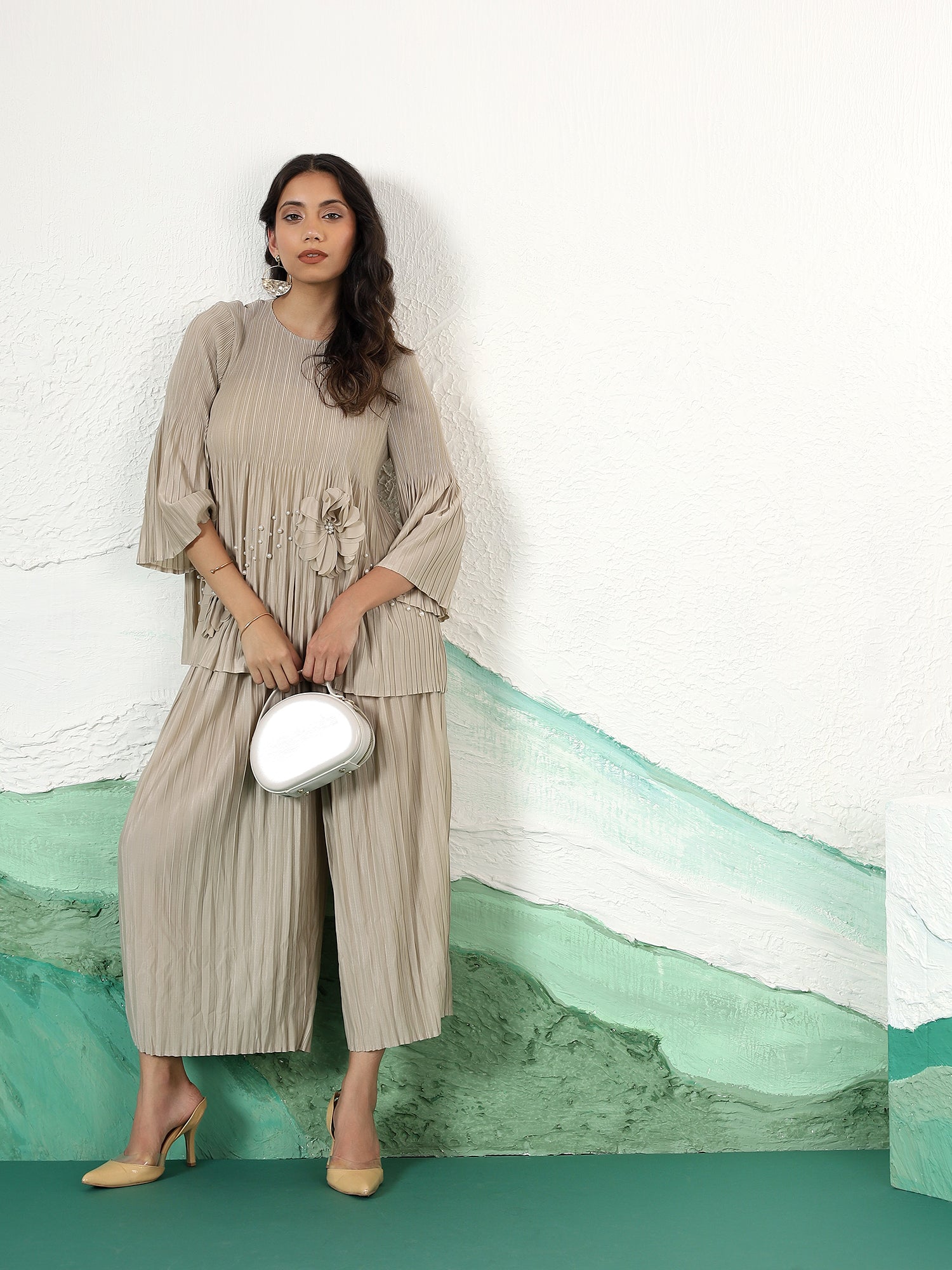 Petal Pleats Co-ord Set