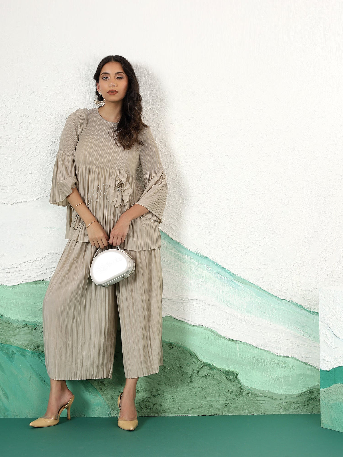 Petal Pleats Co-ord Set