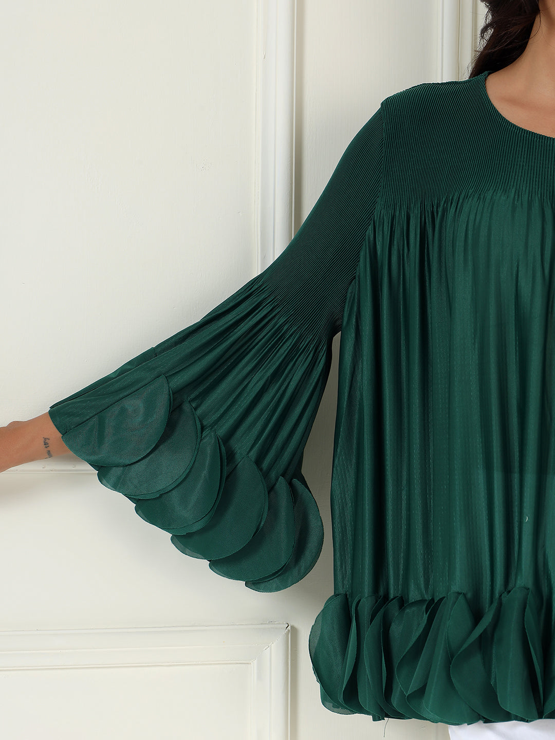 Riva Top In Emerald Green