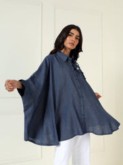 Denim Bloom Shirt In Blue