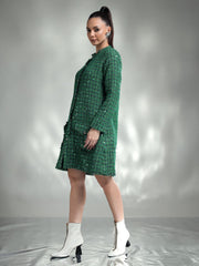 Green tweed Dress