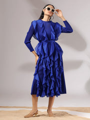 Cascade Ruffle Dress