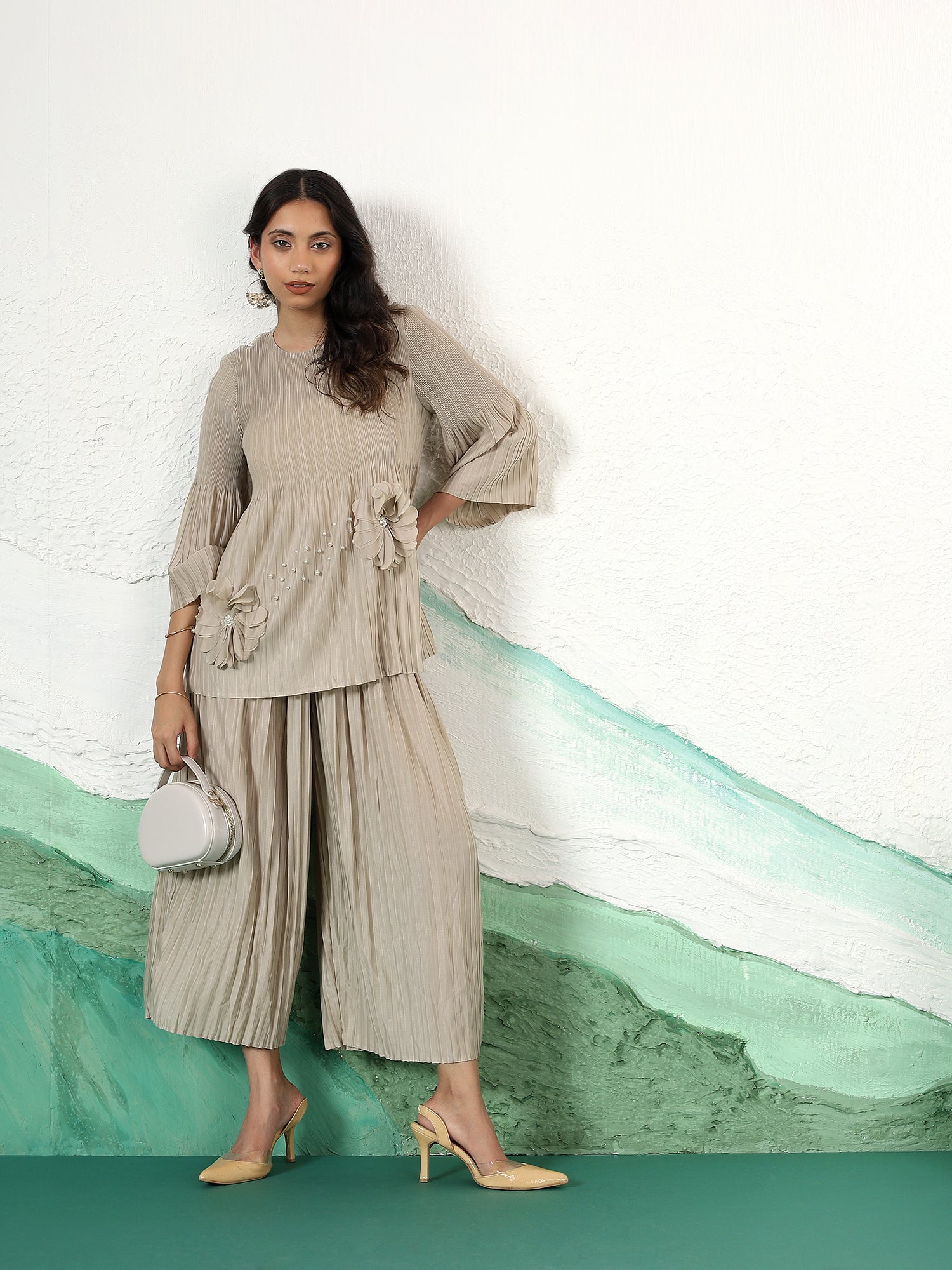 Petal Pleats Co-ord Set