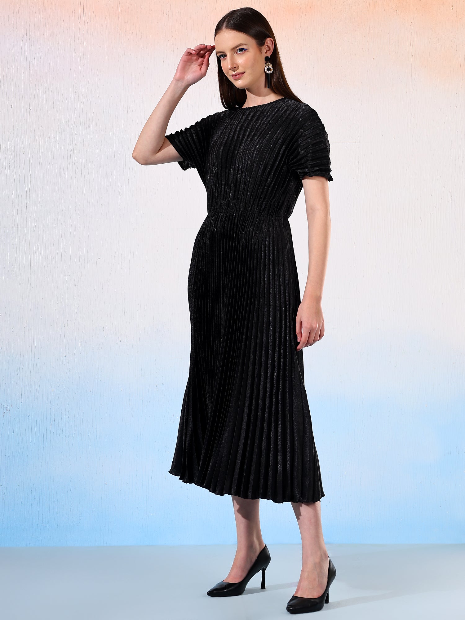 Violet Metallic Dress