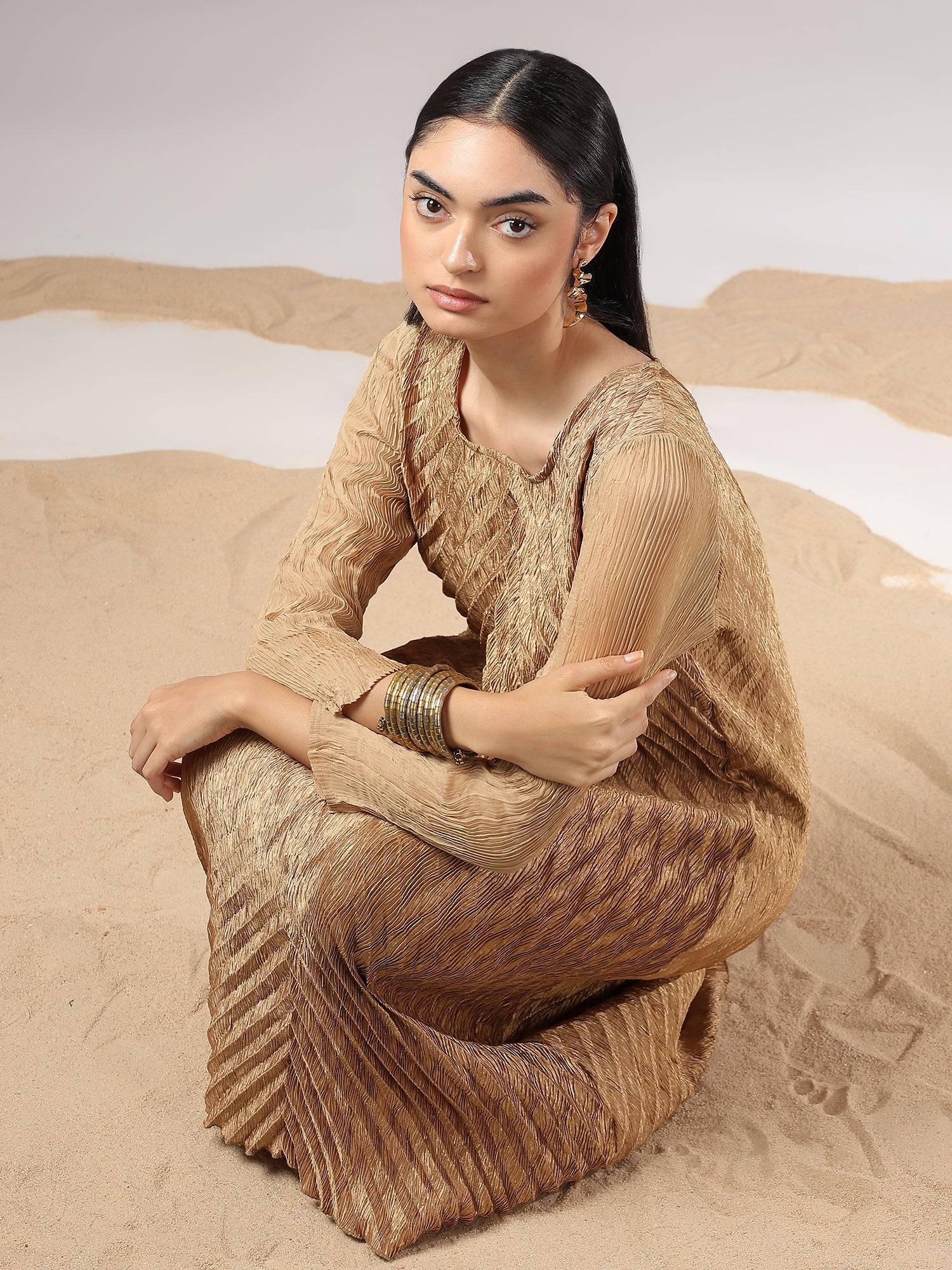 Sylva Metallic Dress