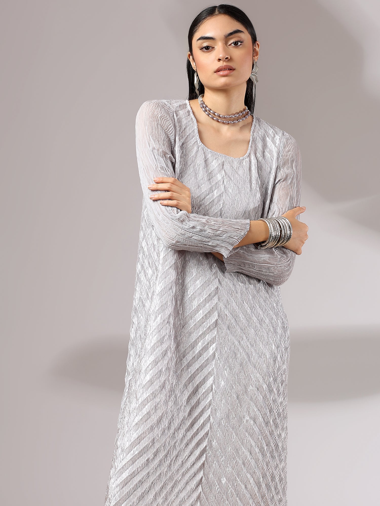 Sylva Metallic Dress