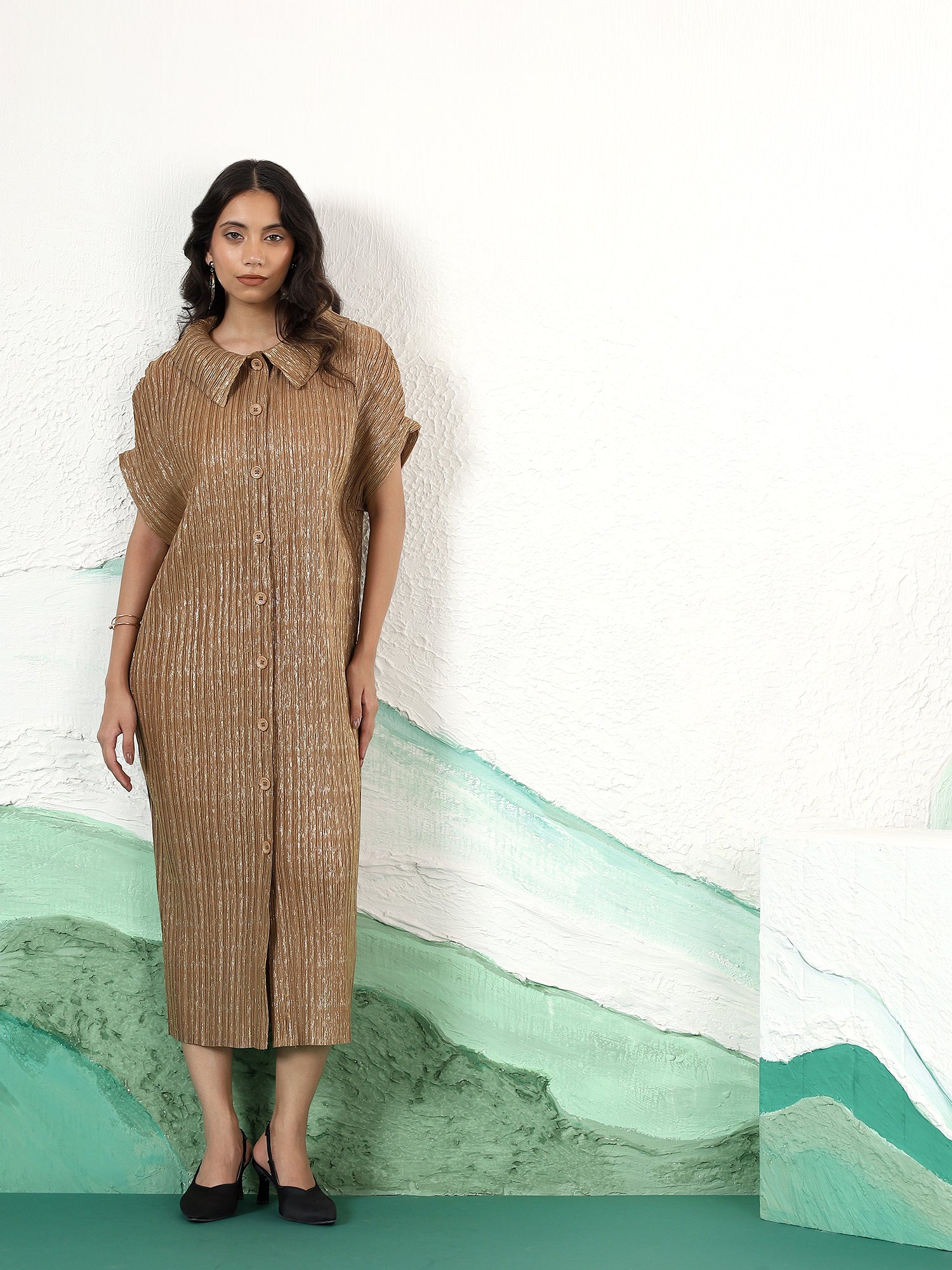Luxeline Metallic Dress