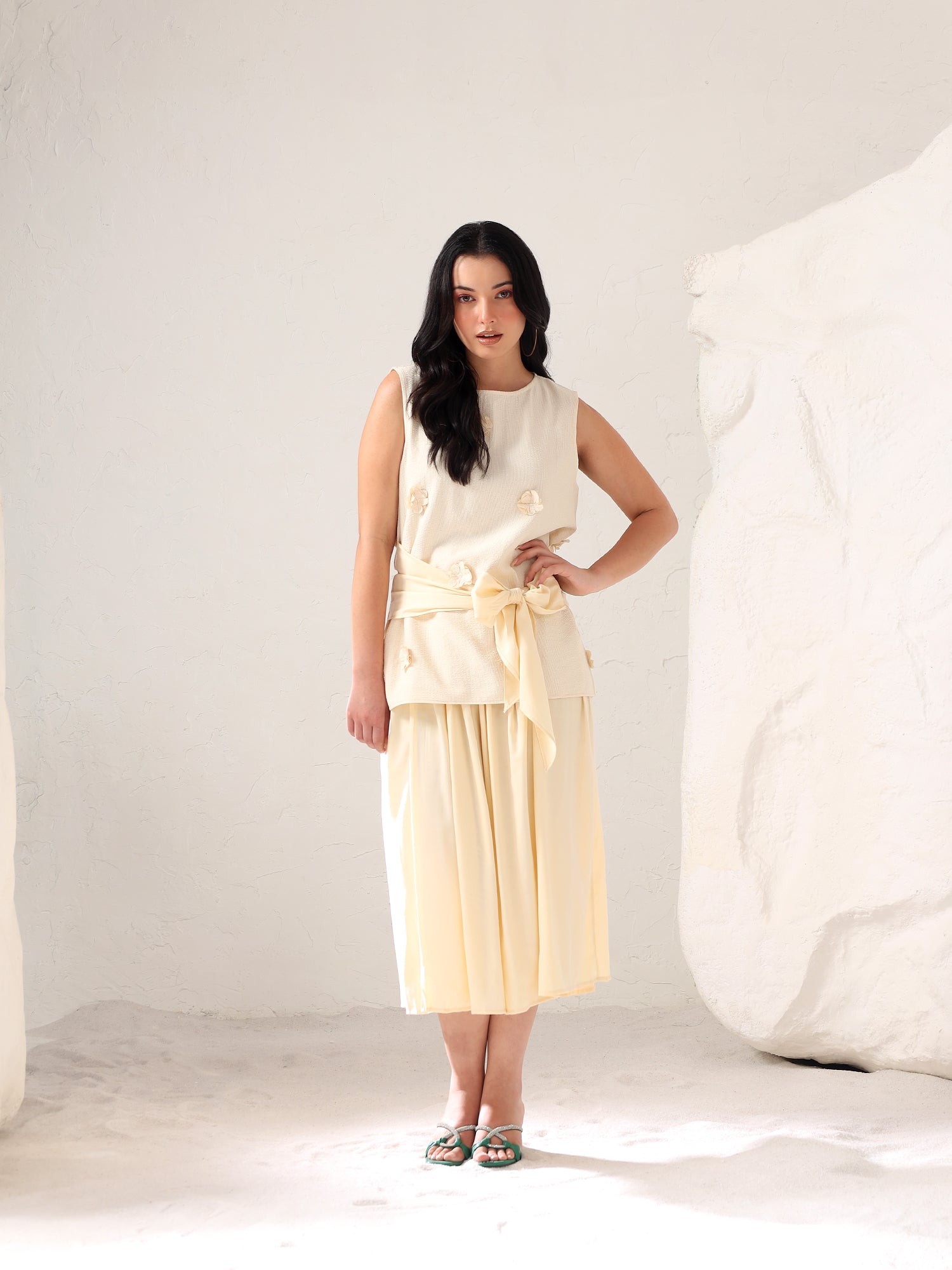 Ivella flower Skirt Set