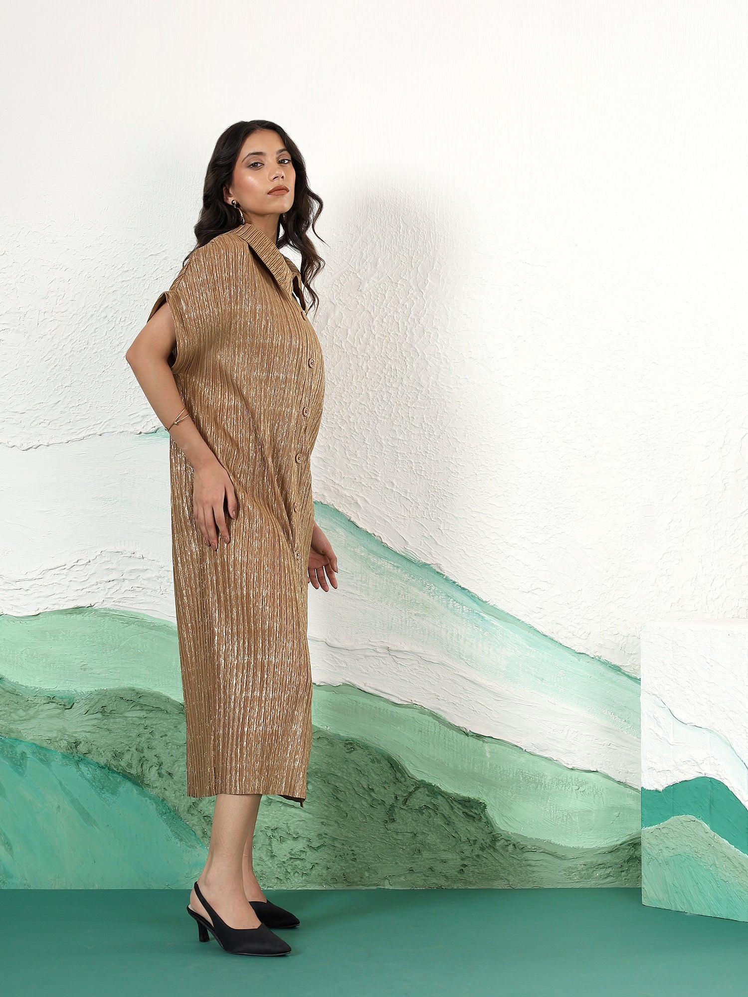 Luxeline Metallic Dress