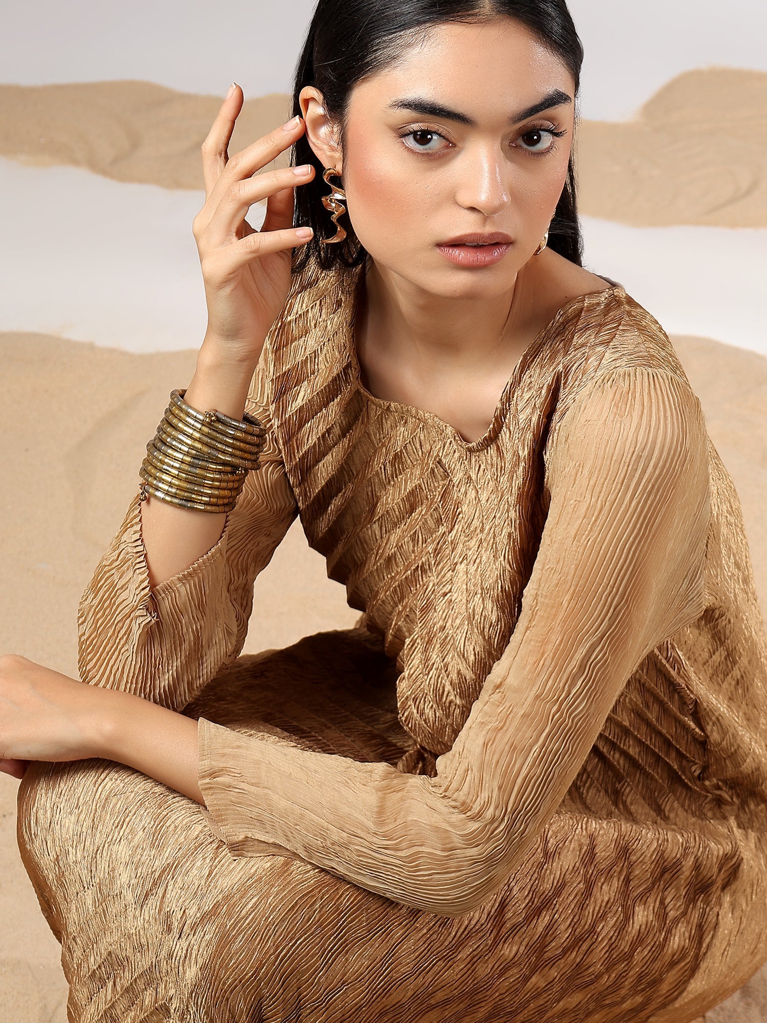 Sylva Metallic Dress
