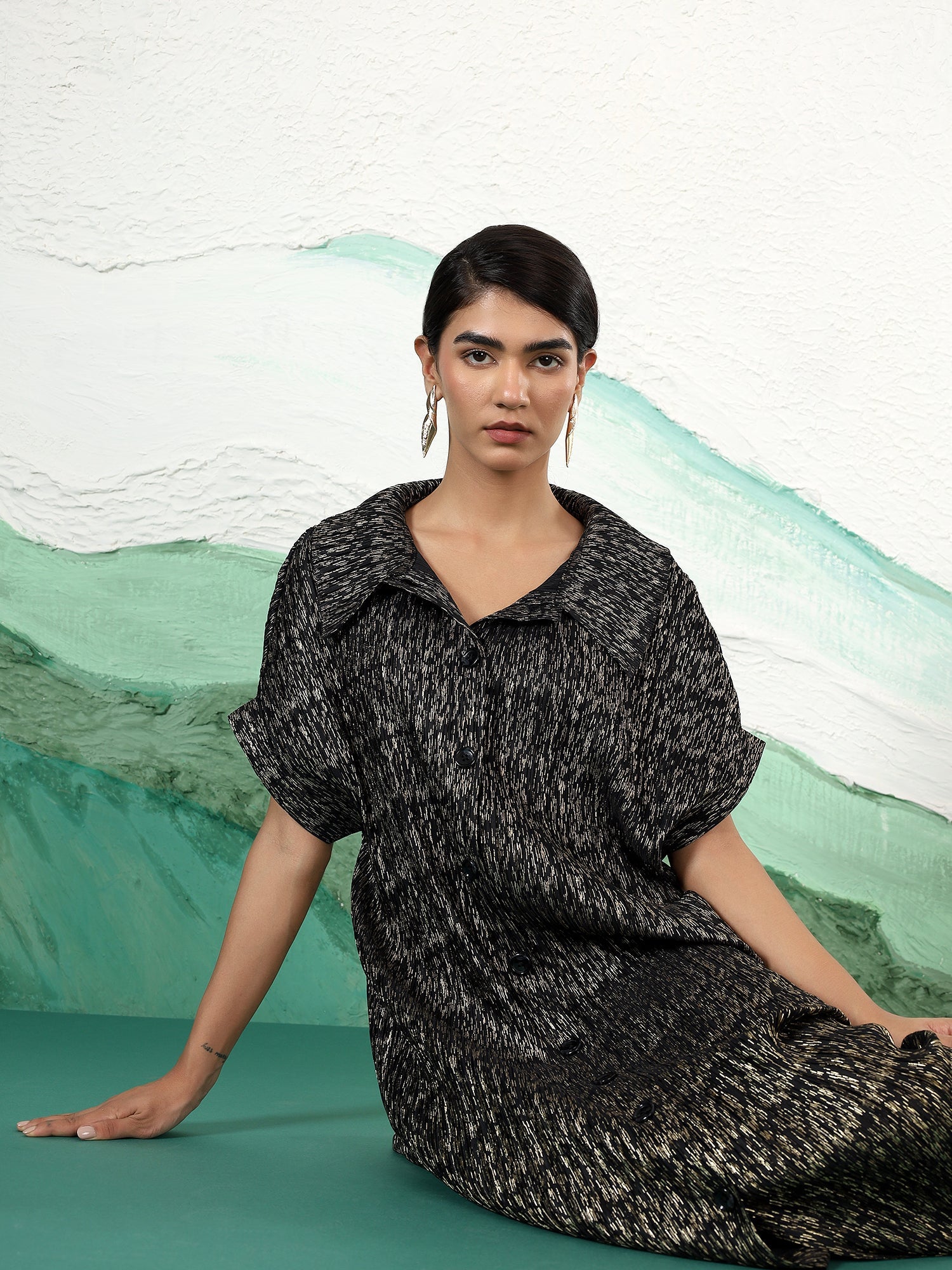 Luxeline Metallic Dress