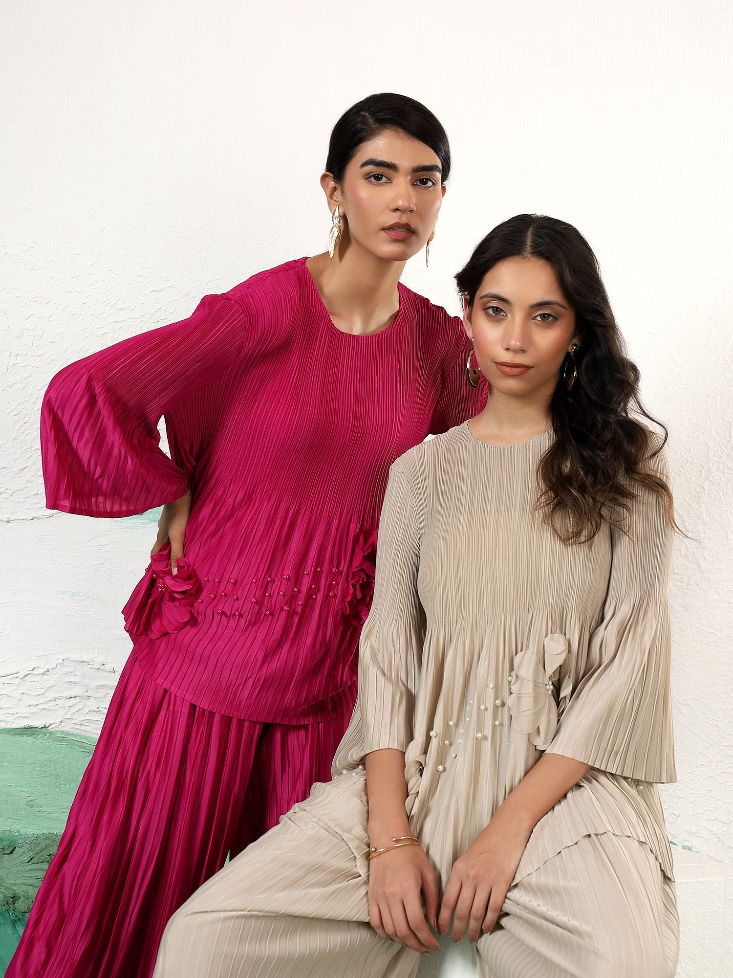 Petal Pleats Co-ord Set