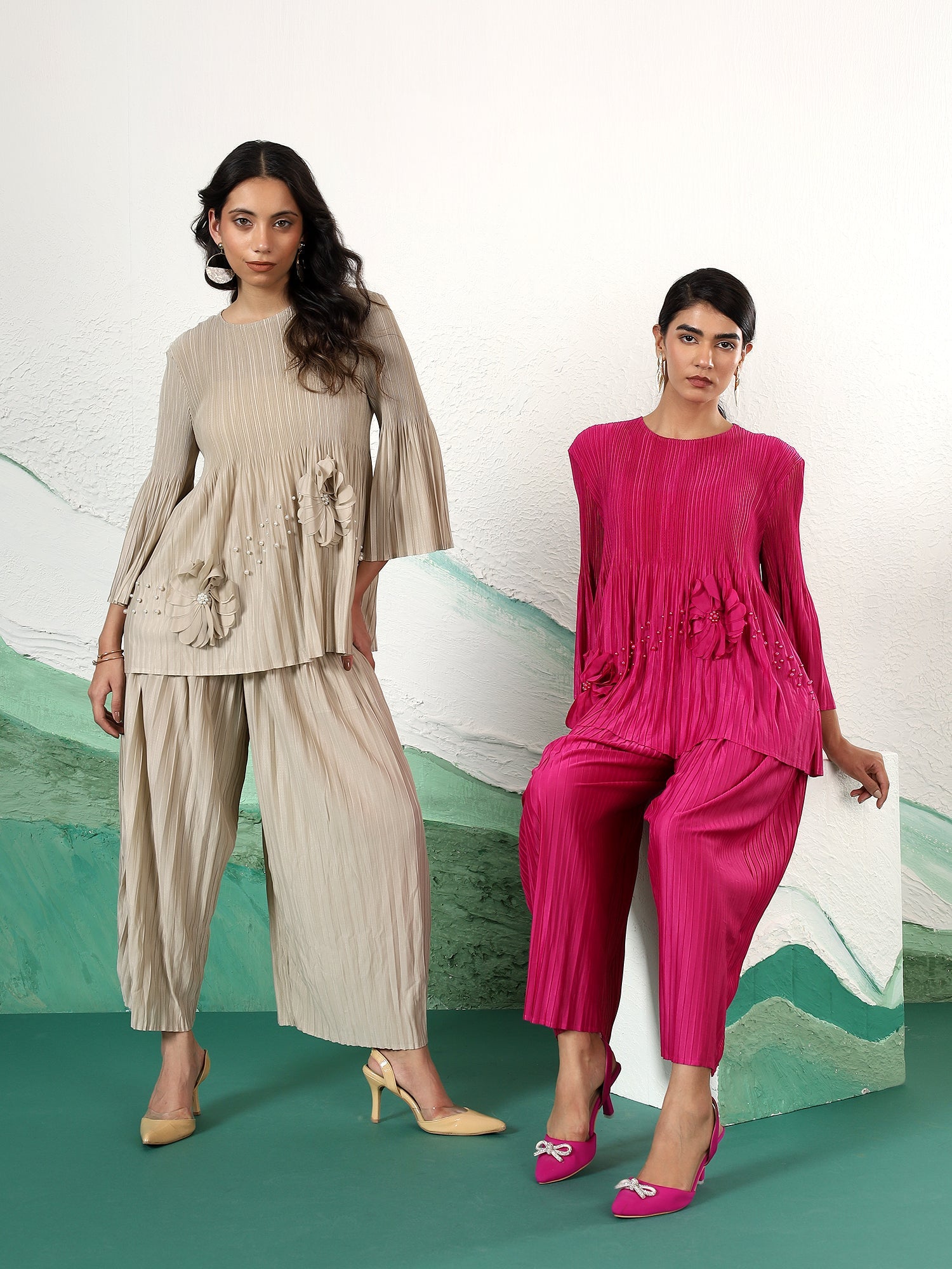 Petal Pleats Co-ord Set