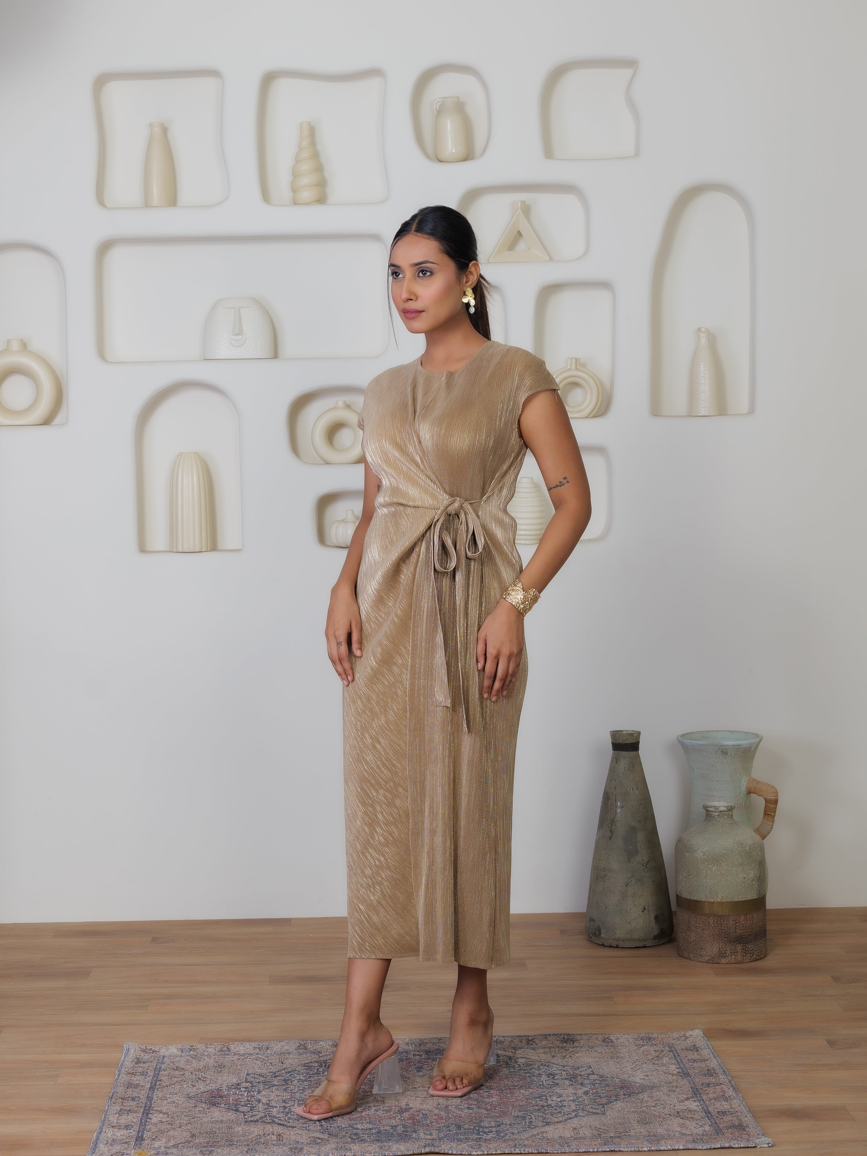 Enigma Metallic Dress