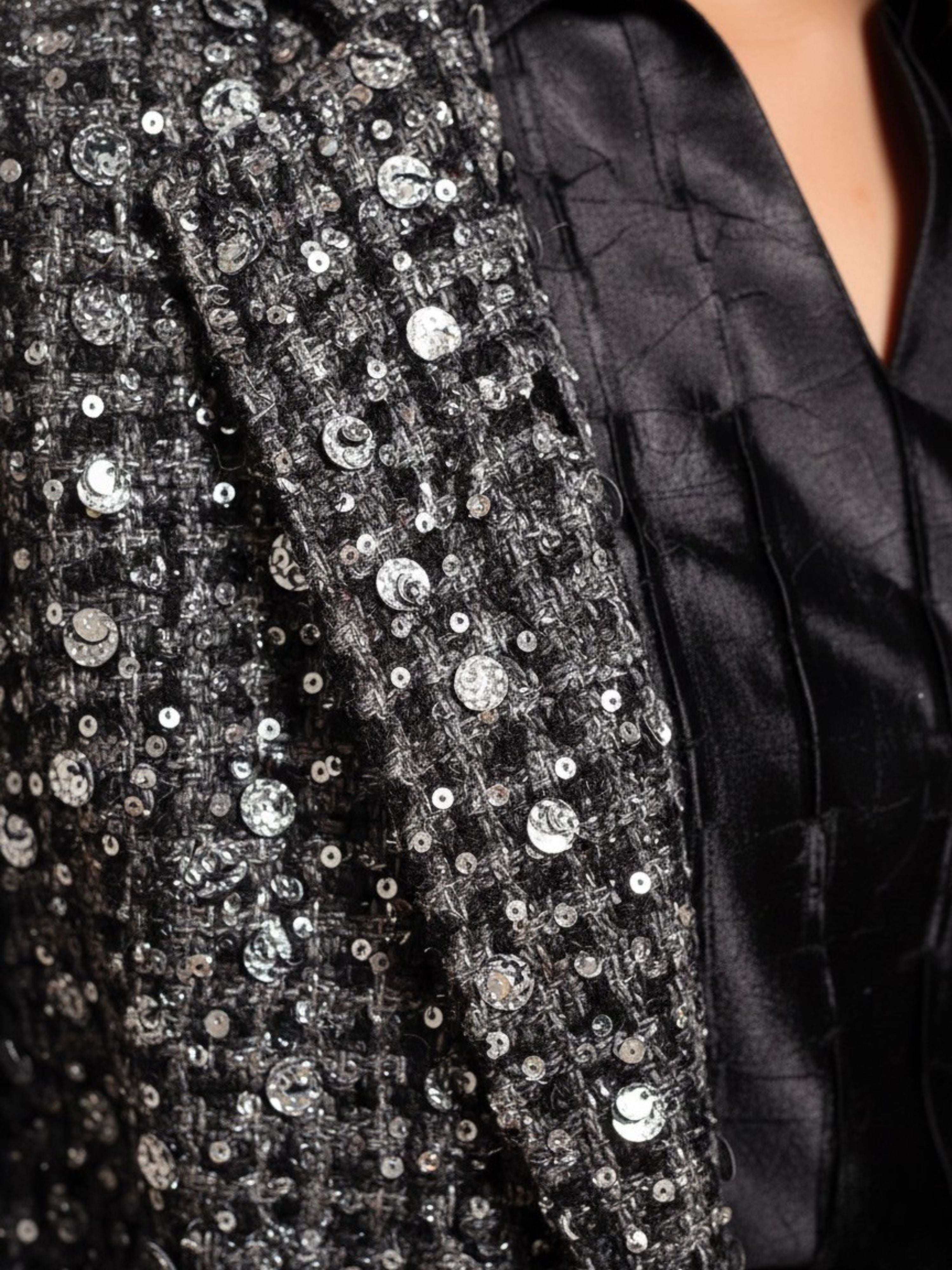 Blair Silver Tweed Short Coat