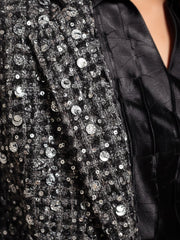 Blair Silver Tweed Short Coat