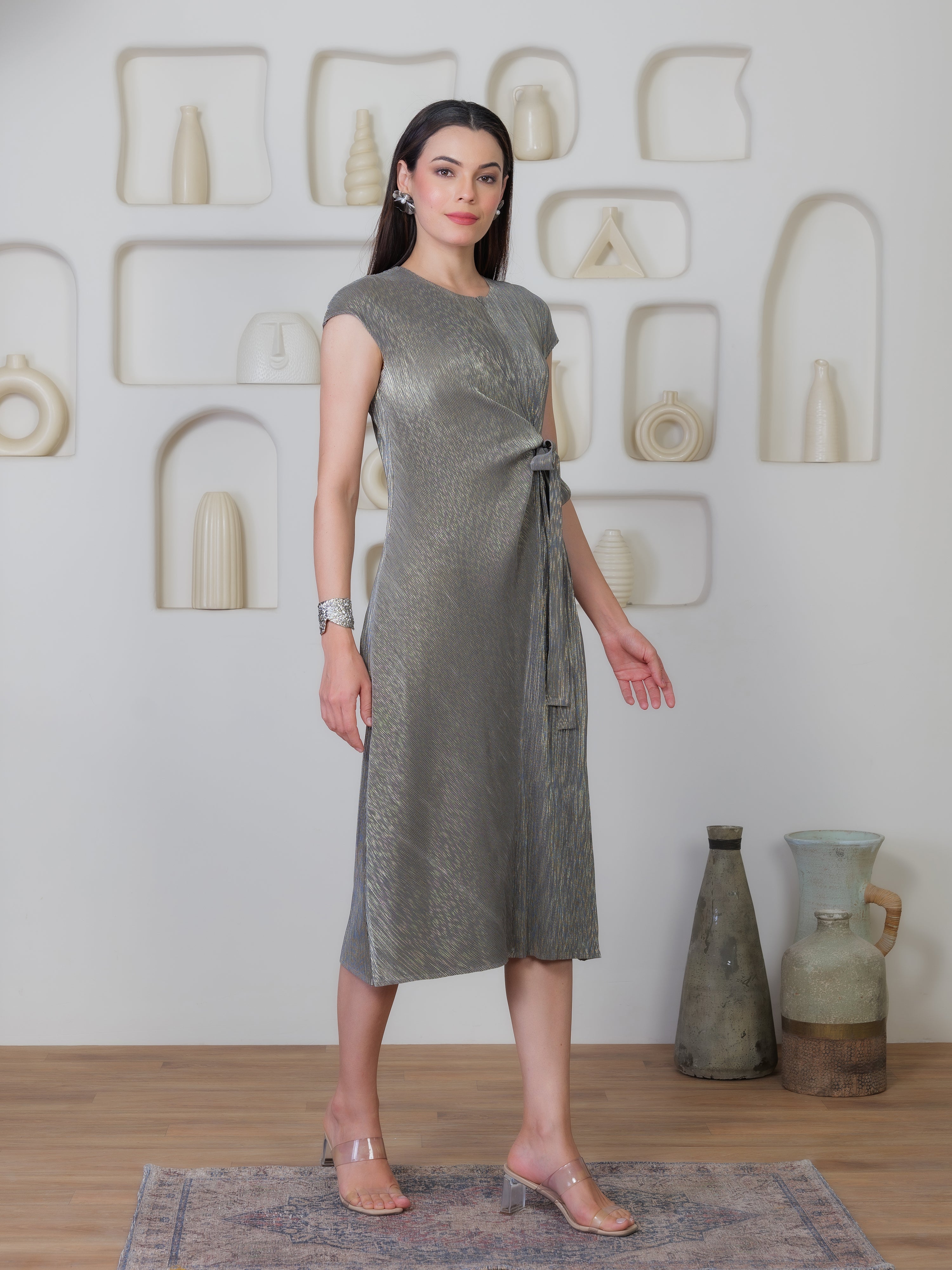 Enigma Metallic Dress