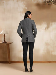 Blair Silver Tweed Short Coat