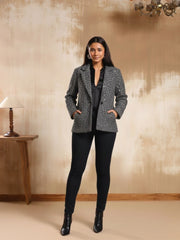 Blair Silver Tweed Short Coat