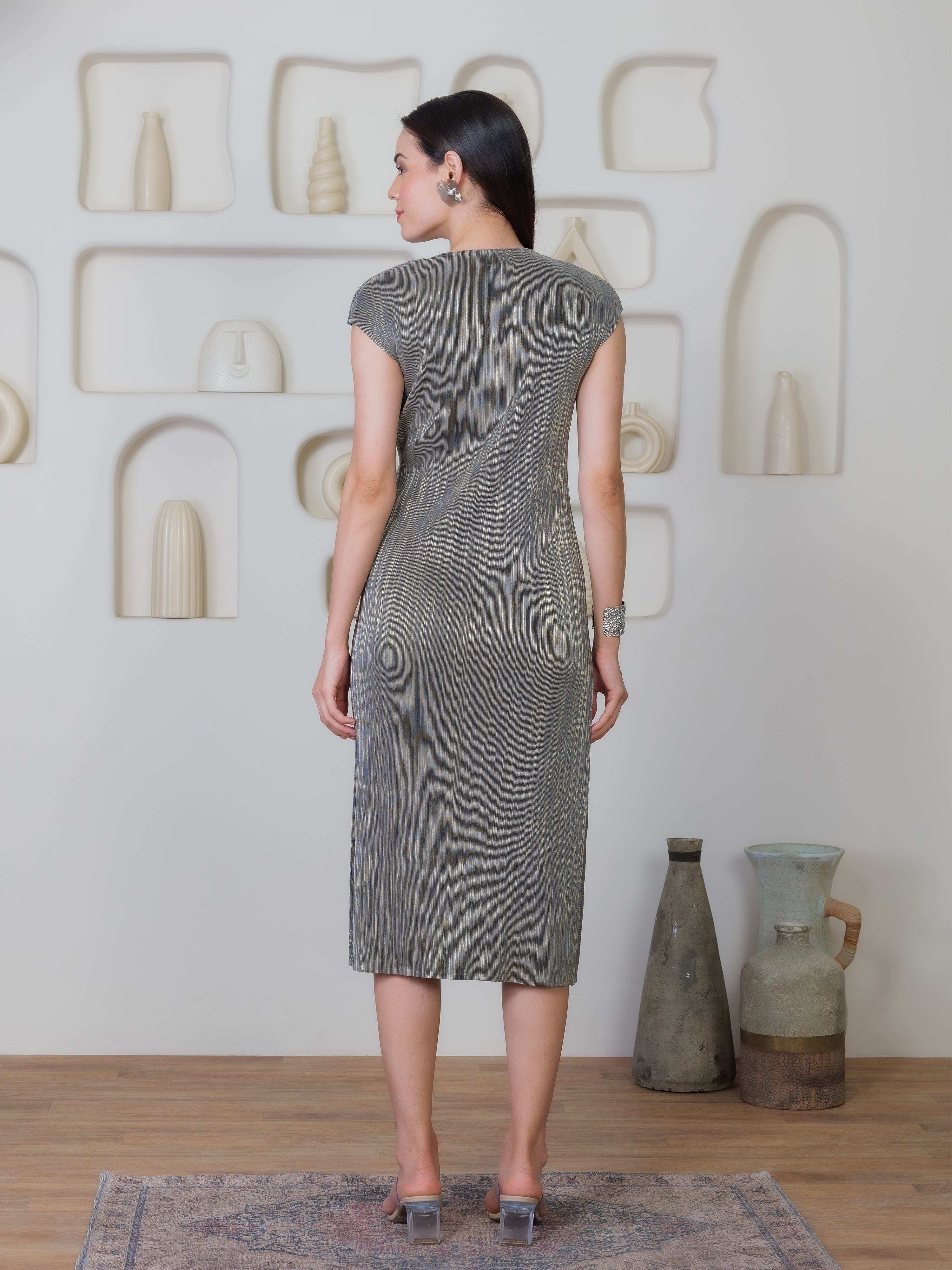 Enigma Metallic Dress