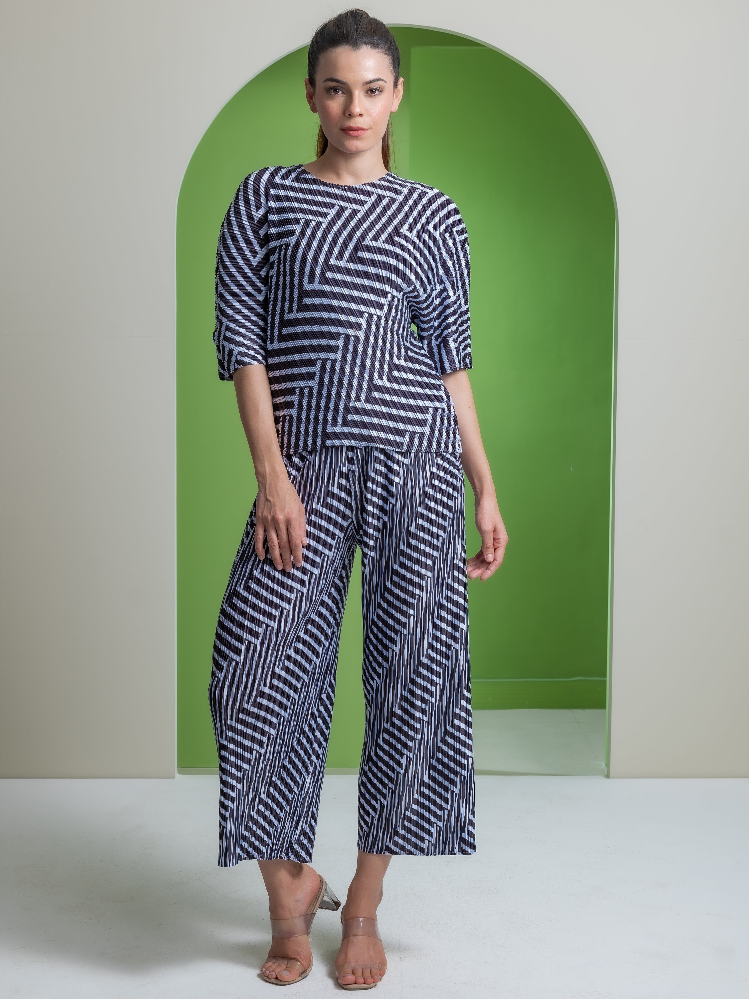 Midnight Pleated Co-ord Set