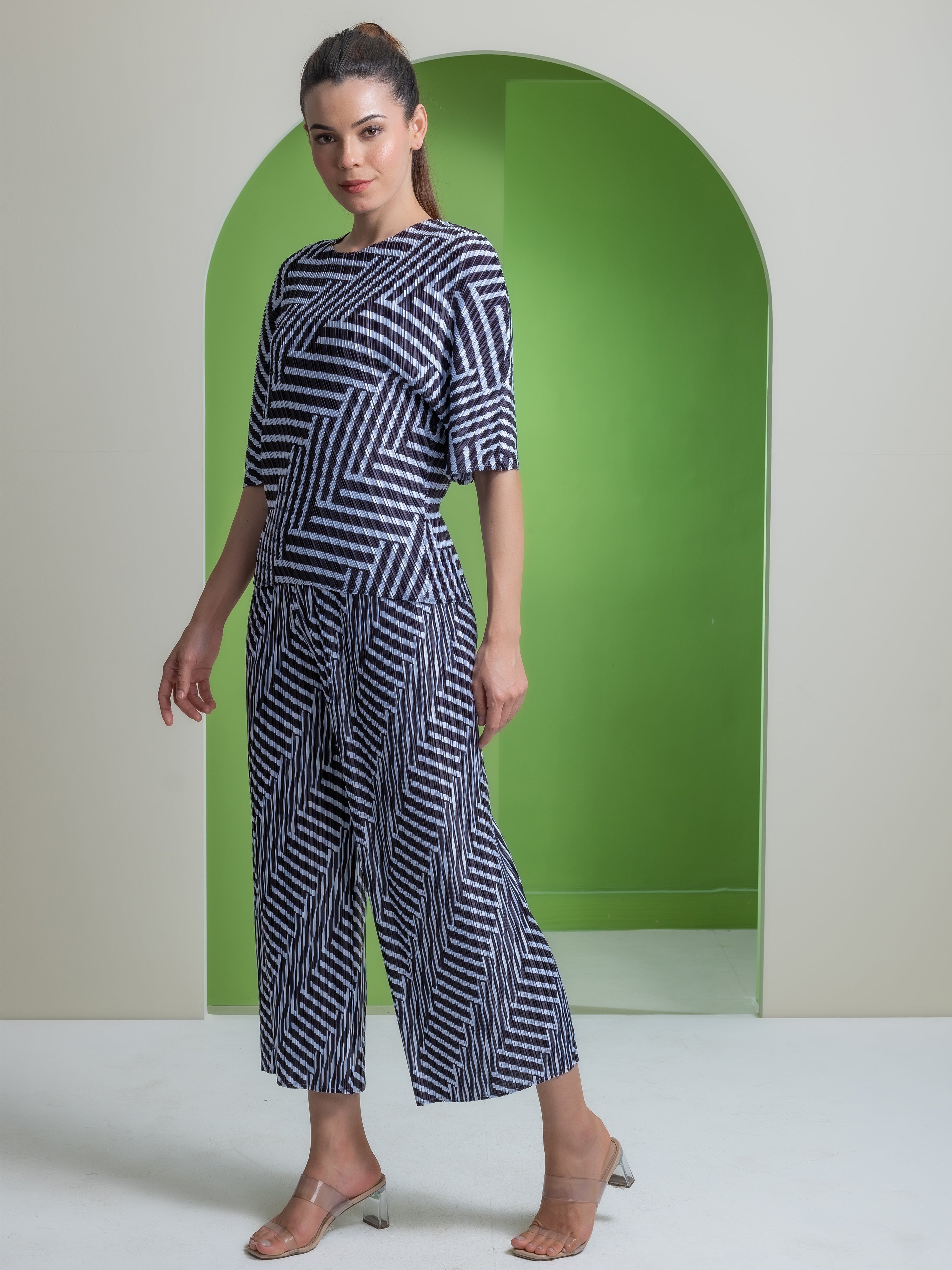 Midnight Pleated Co-ord Set