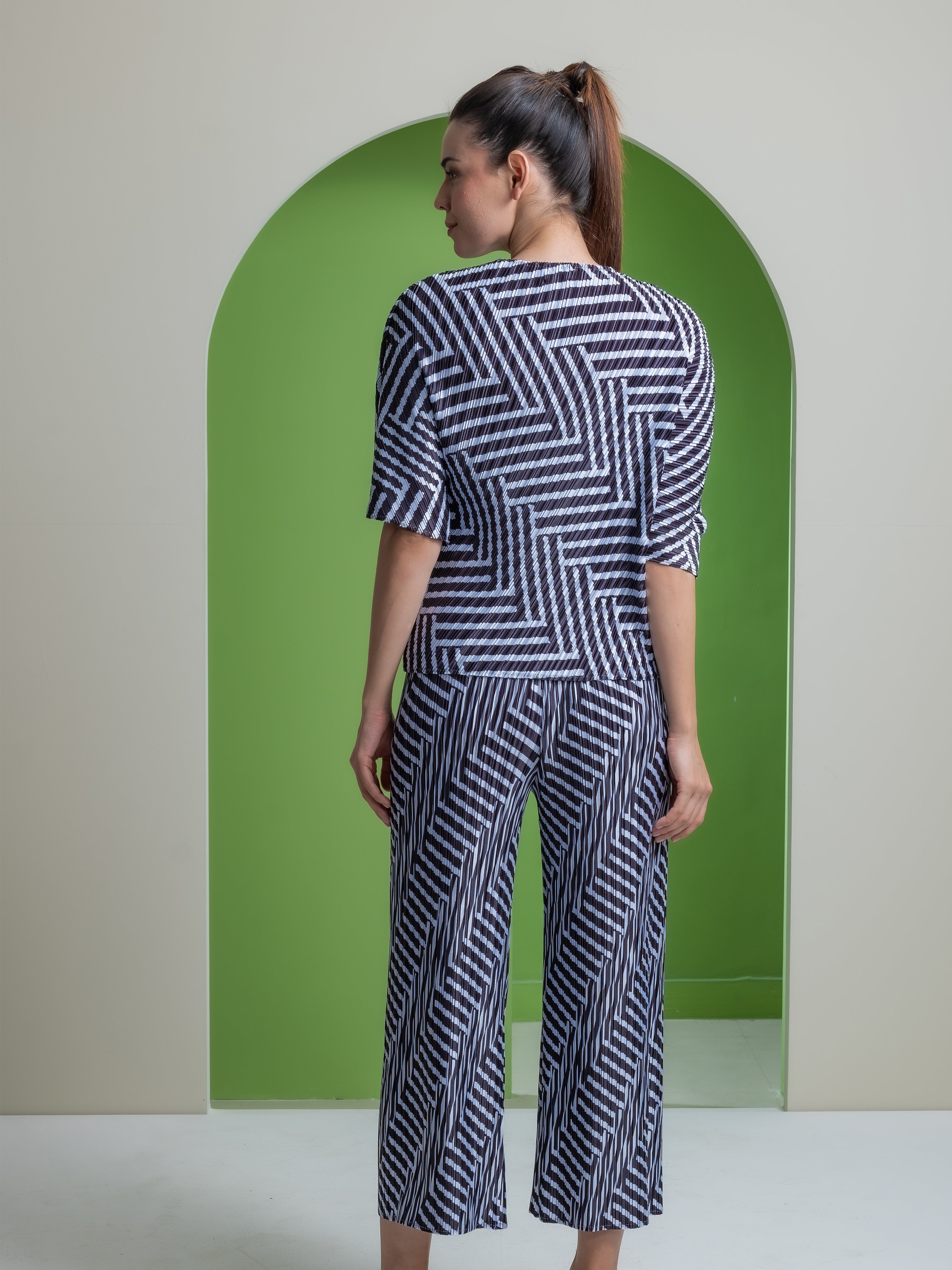 Midnight Pleated Co-ord Set