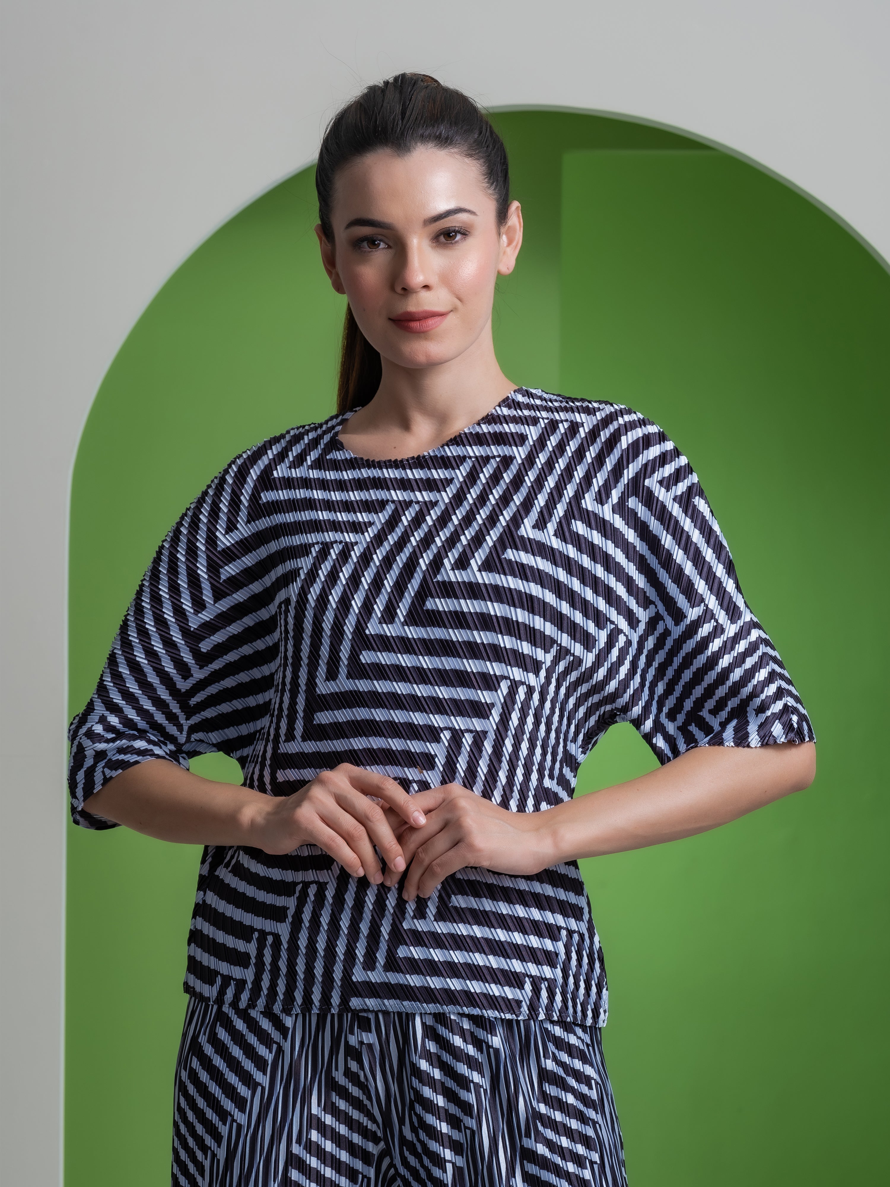 Midnight Pleated Co-ord Set