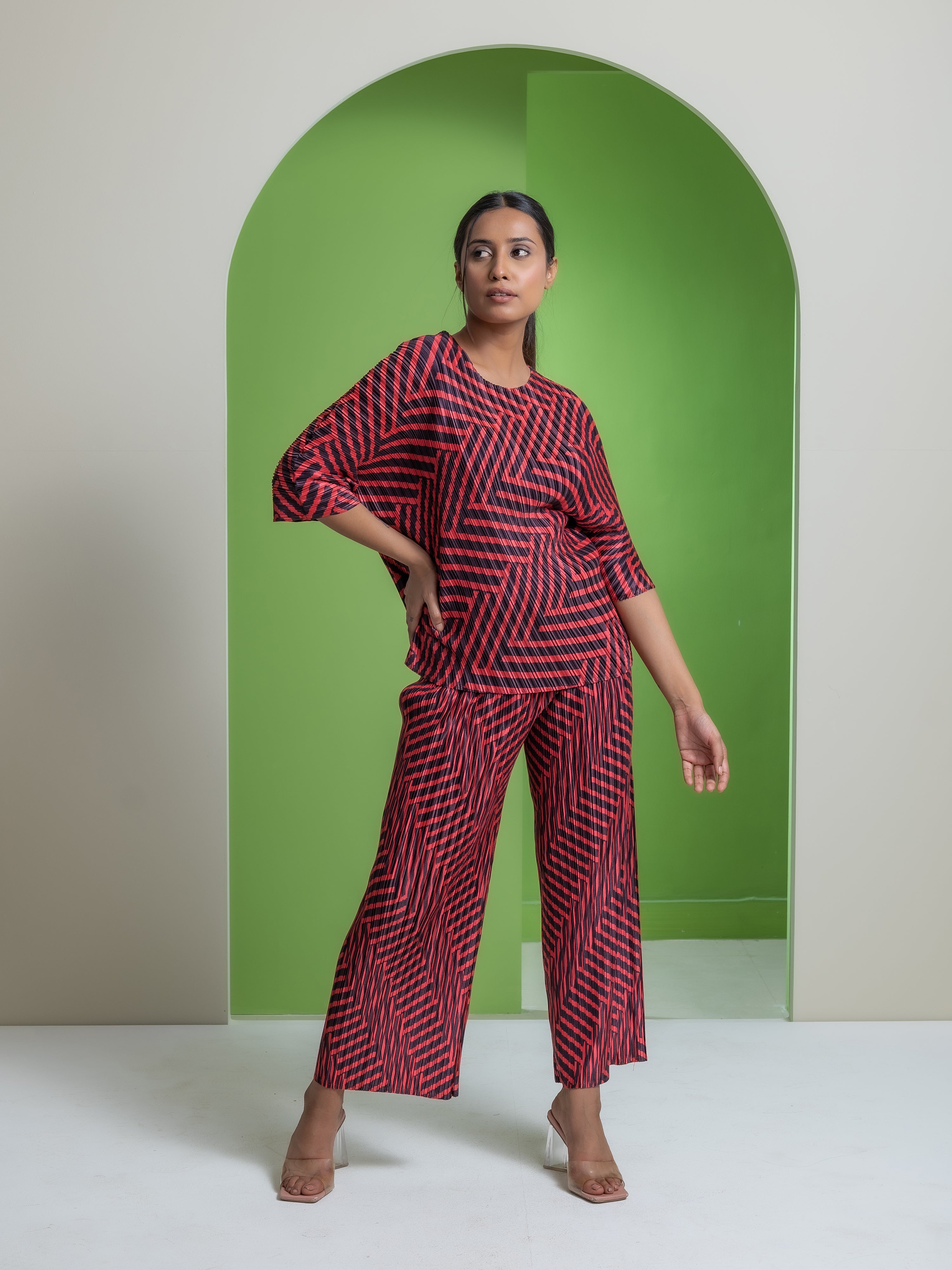 Midnight Pleated Co-ord Set