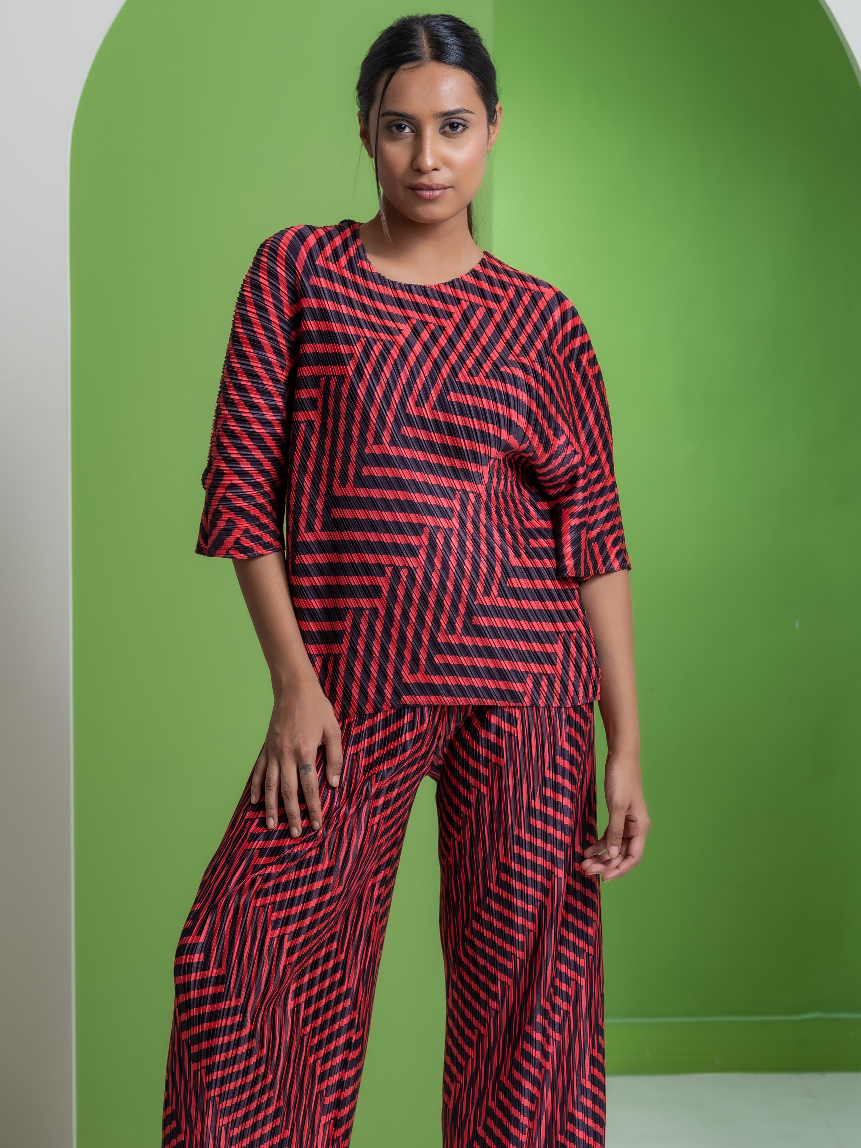 Midnight Pleated Co-ord Set