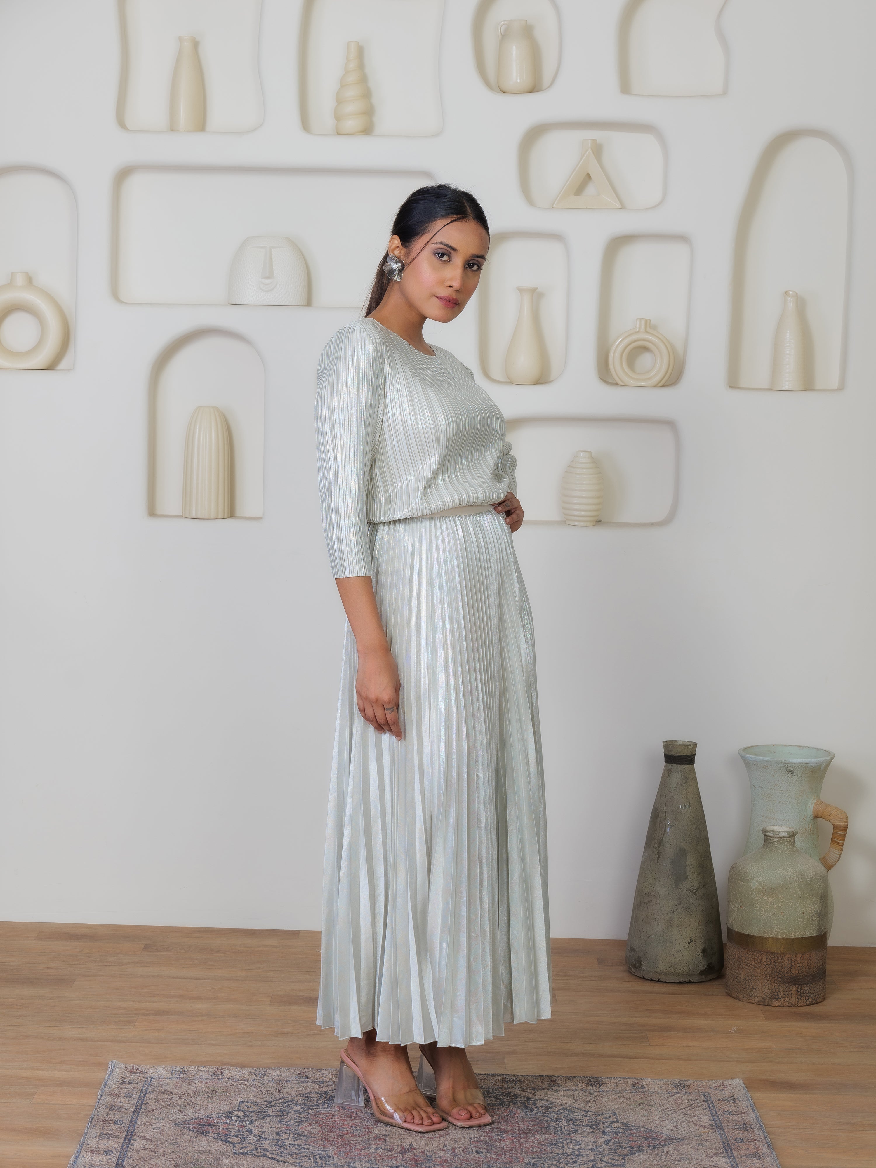 Mirage Metallic Skirt Set