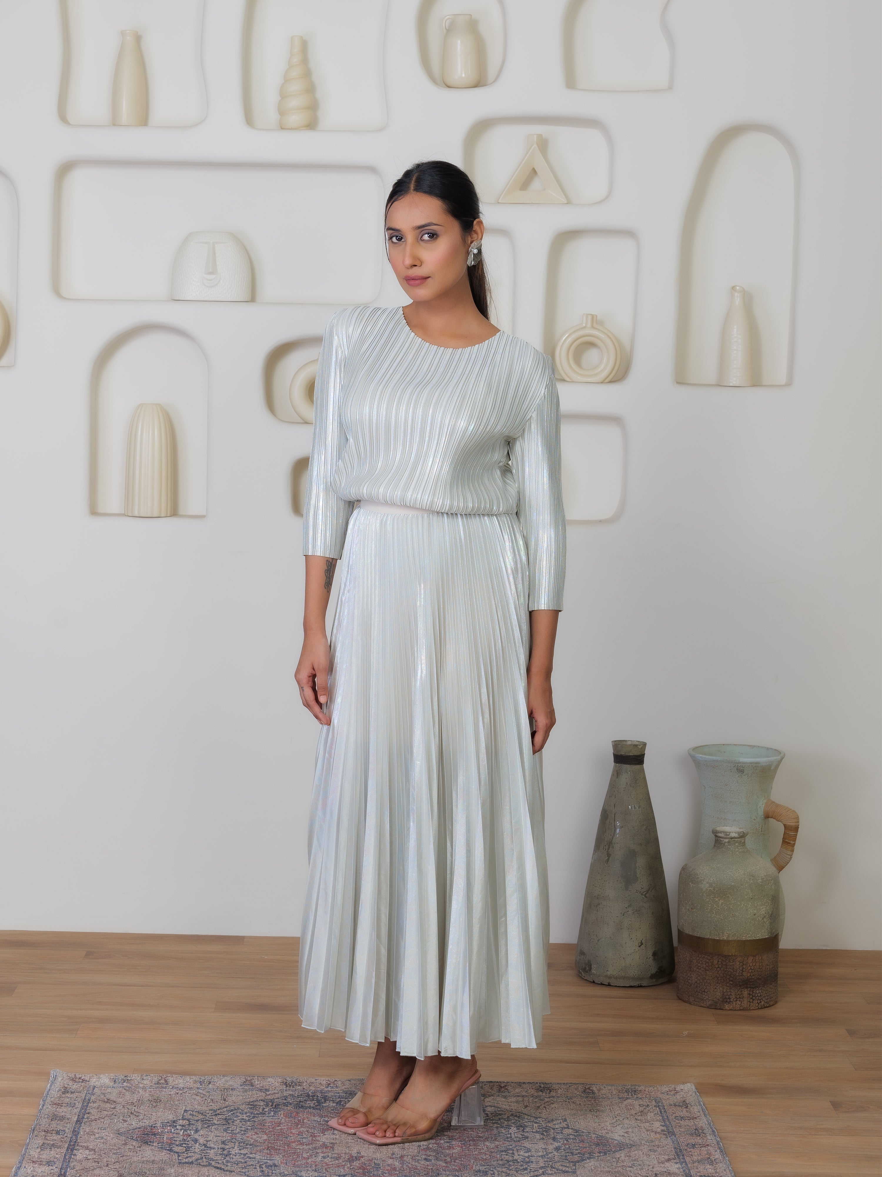 Mirage Metallic Skirt Set