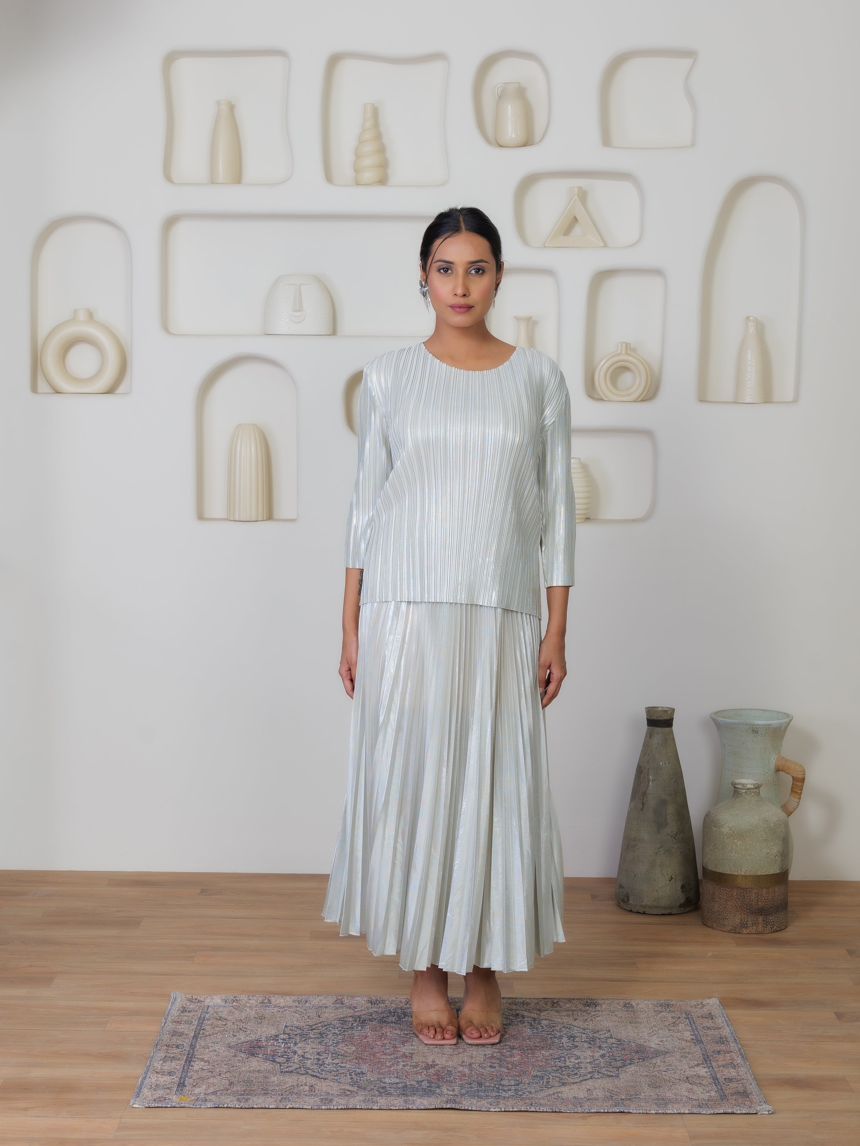 Mirage Metallic Skirt Set